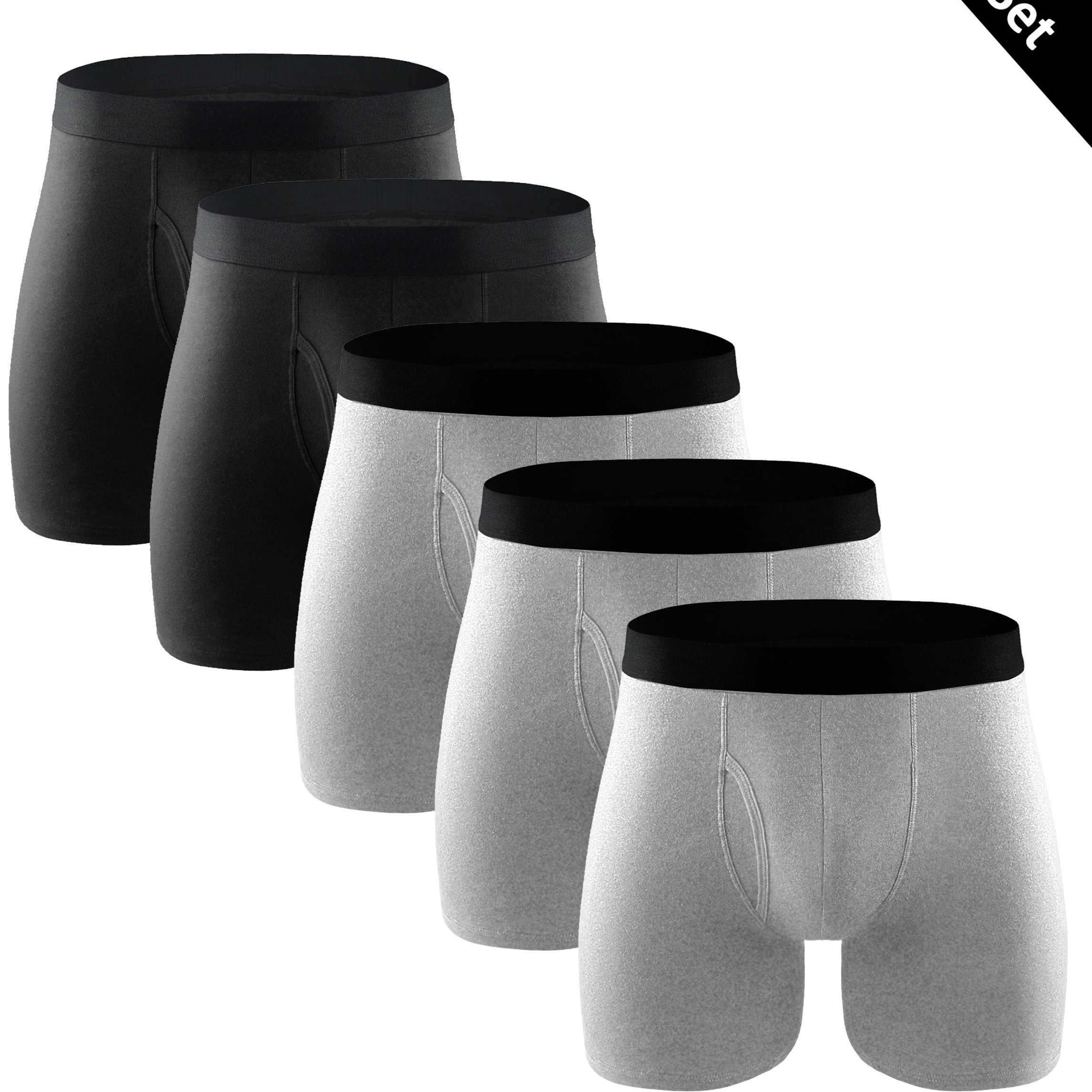 Men's Casual Breathable Comfy Stretchy Long Leg Boxer Briefs - Temu