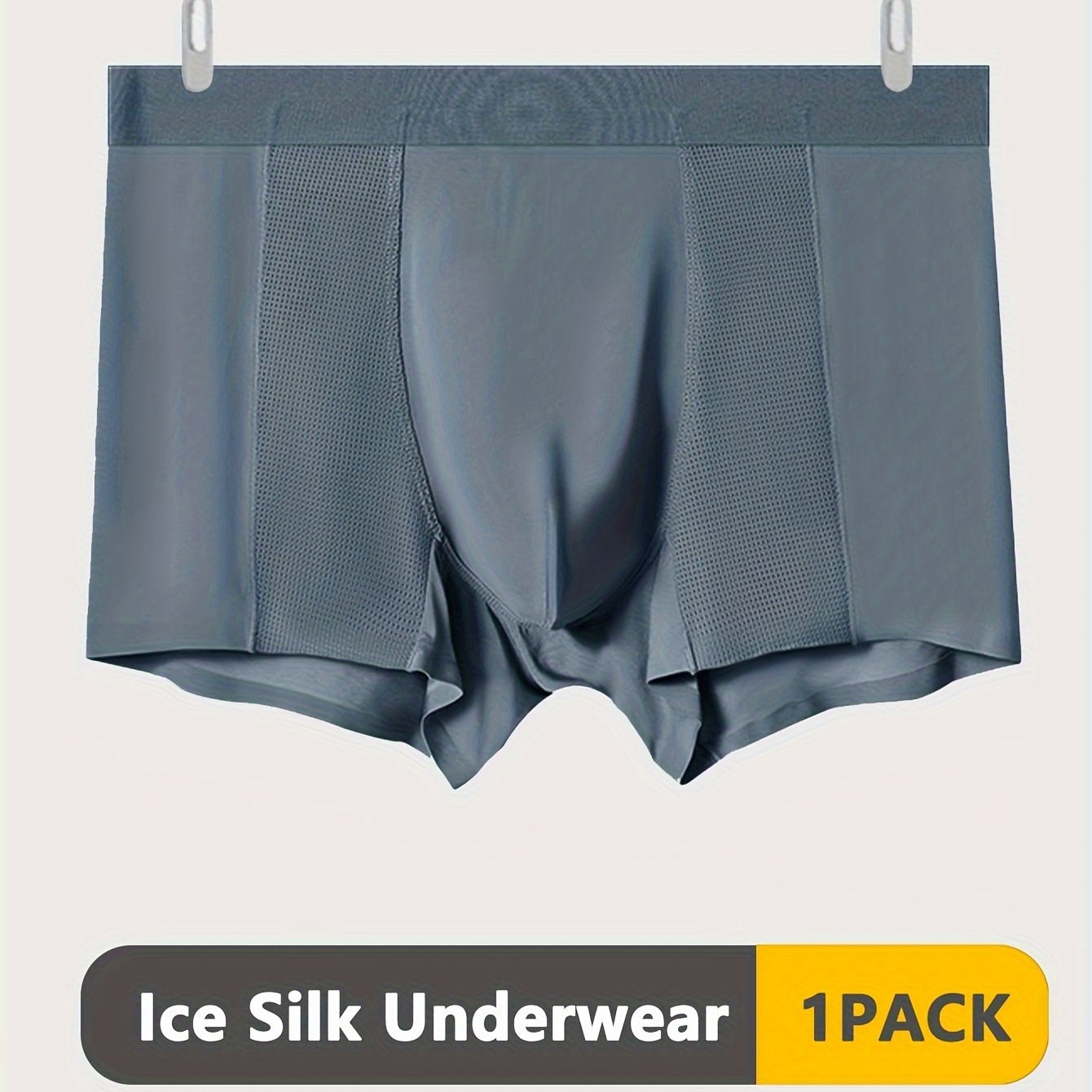 Asian Size Men's Ice Silk Cool Boxer Briefs Anti bacterial - Temu