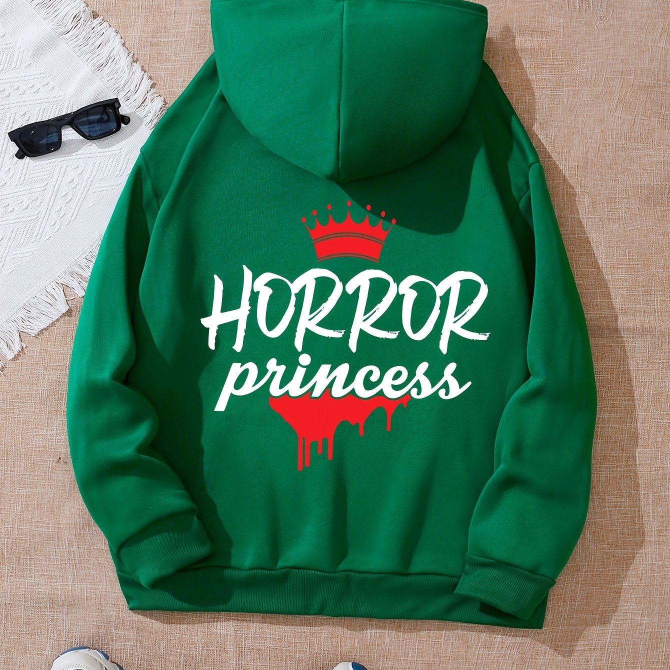 Horror Princess Print Hoodie Drawstring Casual Hooded - Temu