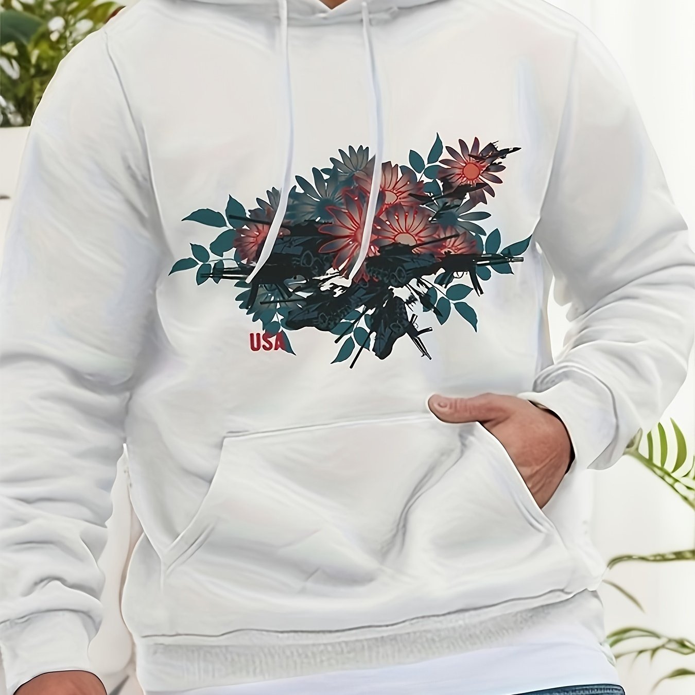 Floral hoodie outlet mens