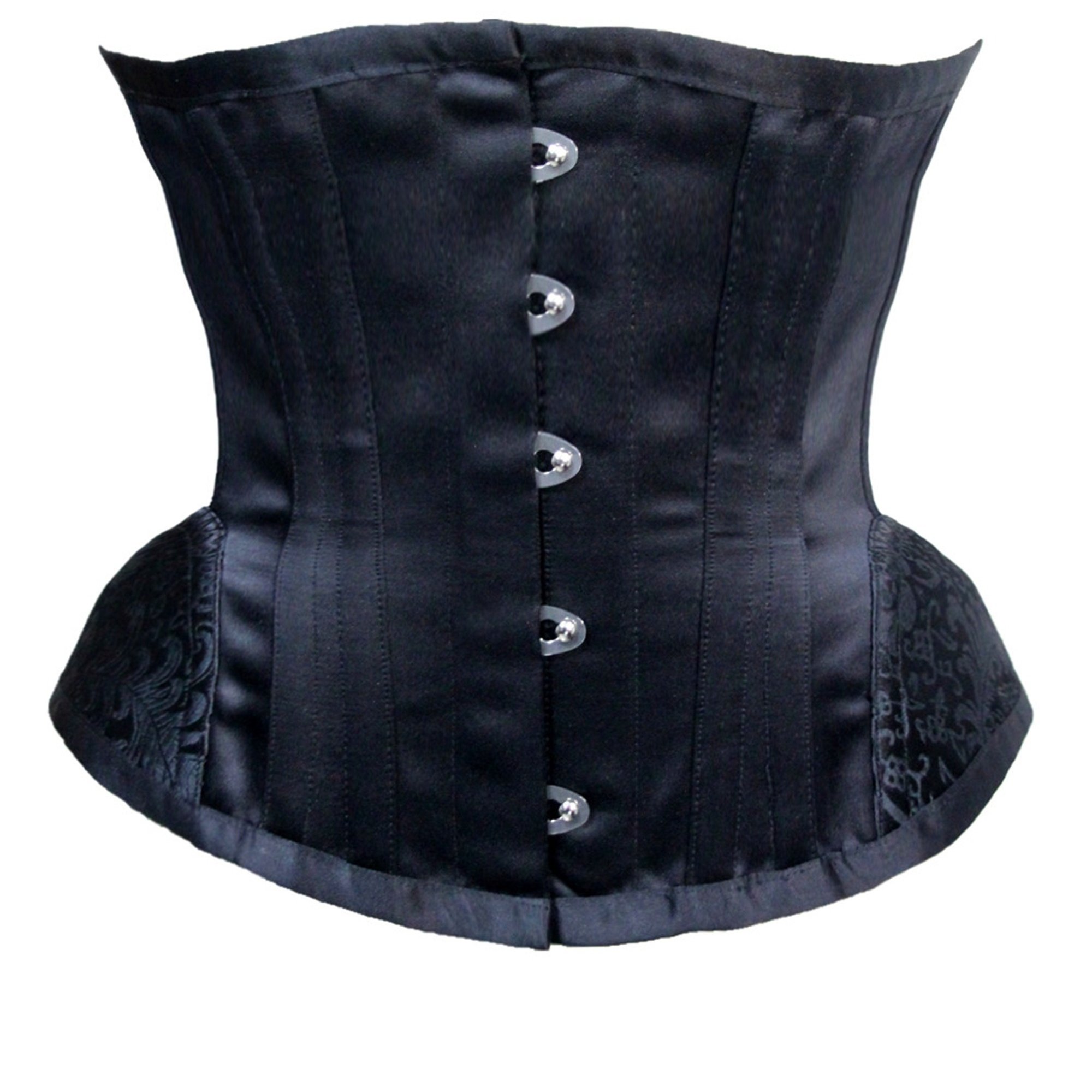  Womens Lacing Corset Top Satin Floral Boned