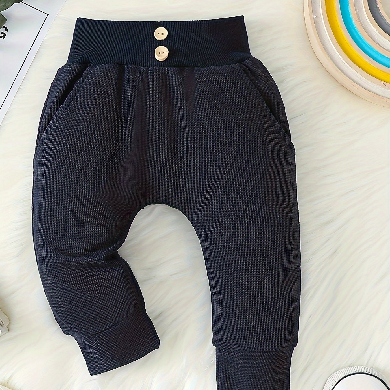 Baby Pants Autumn High Waisted Belly Protection Trousers - Temu