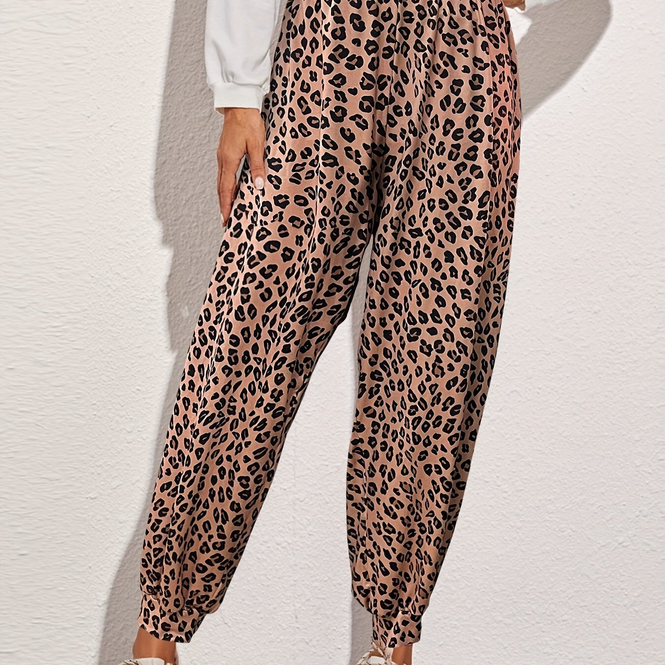 Compra online de Plus Size Sexy Pants, Women's Plus Leopard Print