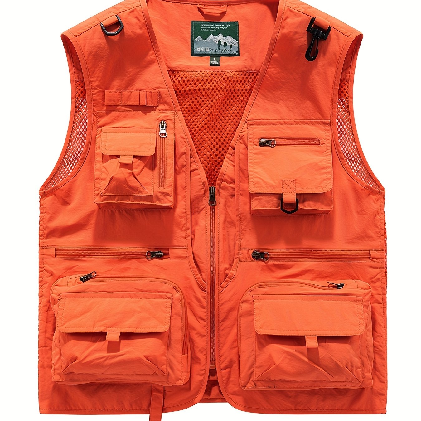 Men's Breathable Mesh Zip Up Cargo Vest with Multi Pockets for Fishing Hiking Trekking Summer,Temu