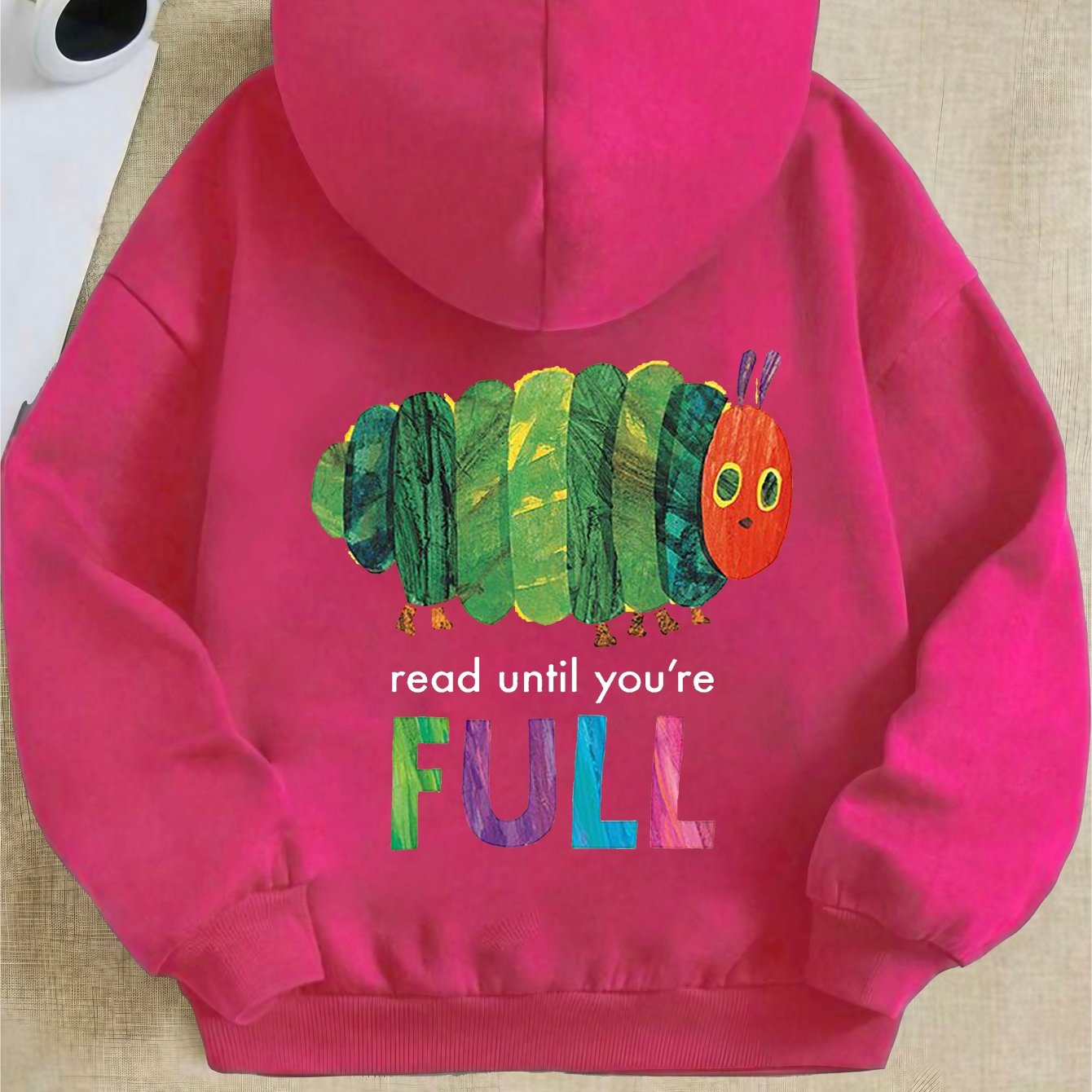 Cartoon Caterpillar Print Girl Sweatshirt Comfy Long Sleeve Temu