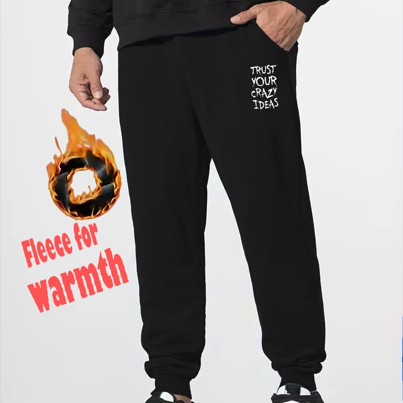 Letter Print Straight Joggers