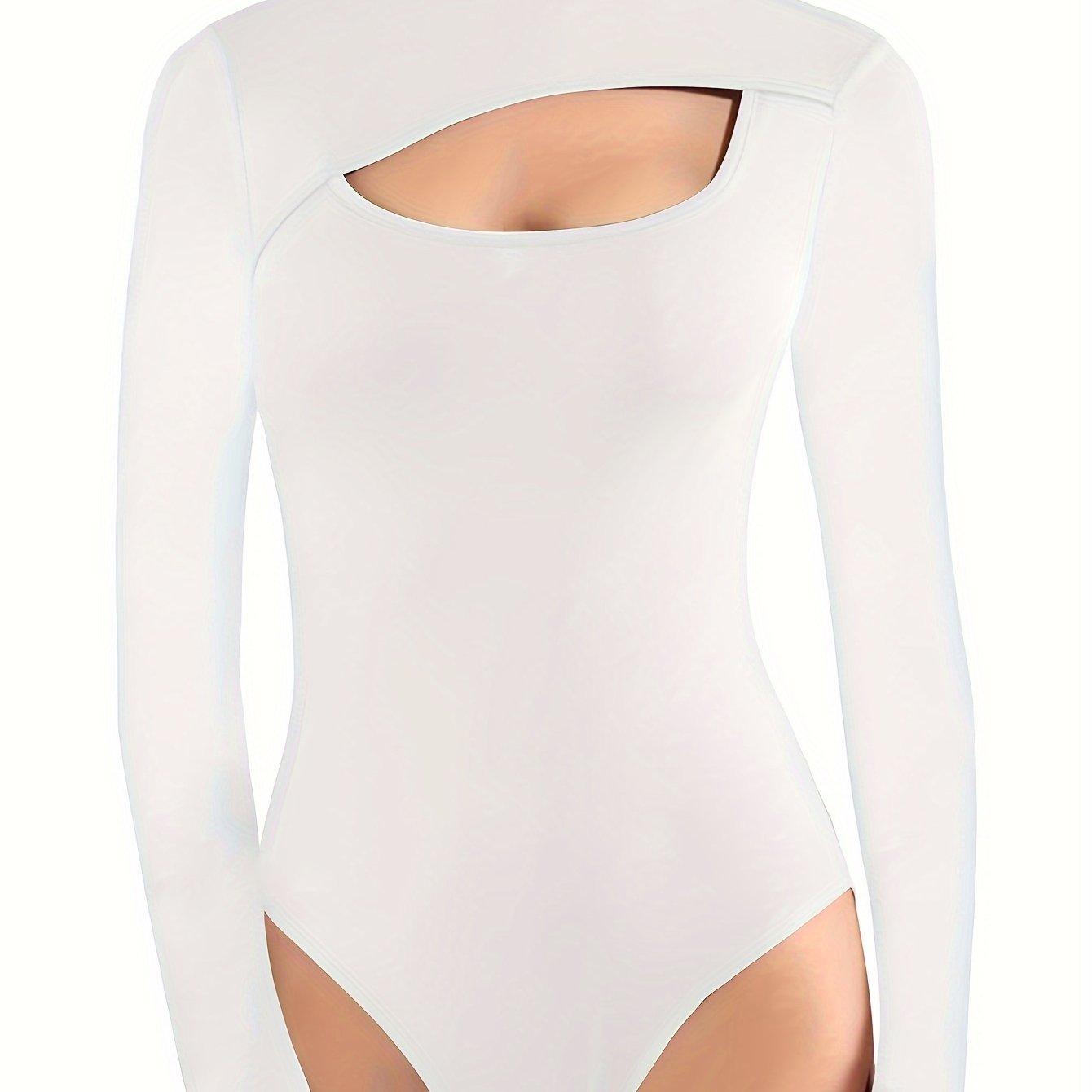 Long Sleeve Shaping Bodysuit Hollow Tummy Control Butt - Temu New