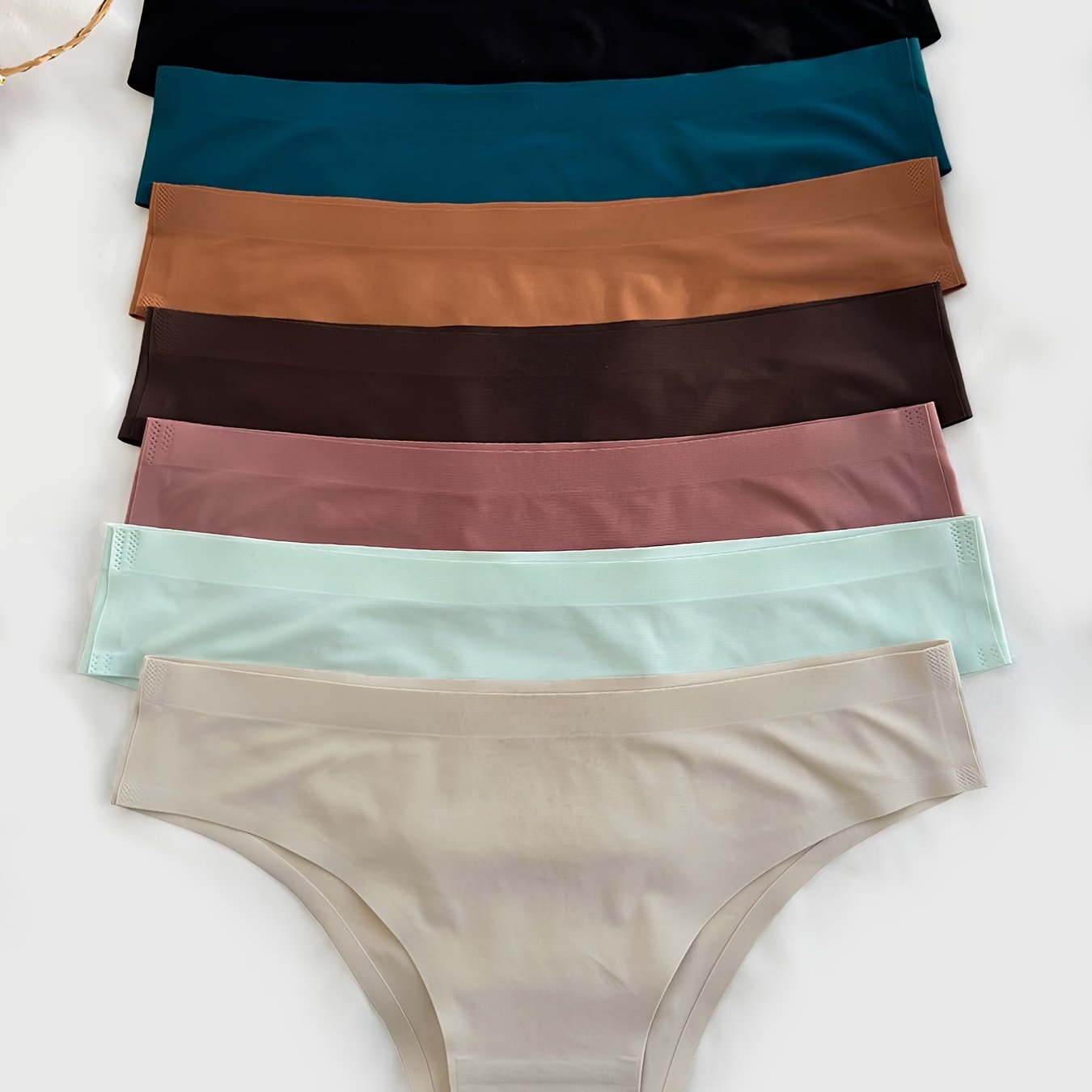Nylon Seamless Bikini Panties Multicolor Pack Low Waist - Temu Belgium