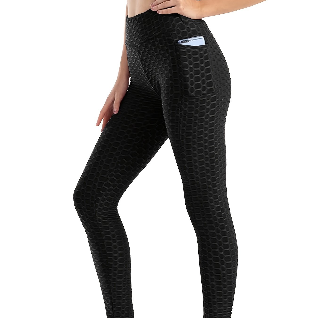 Honeycomb Leggings High Waist Workout Leggings Spring Summer - Temu Canada