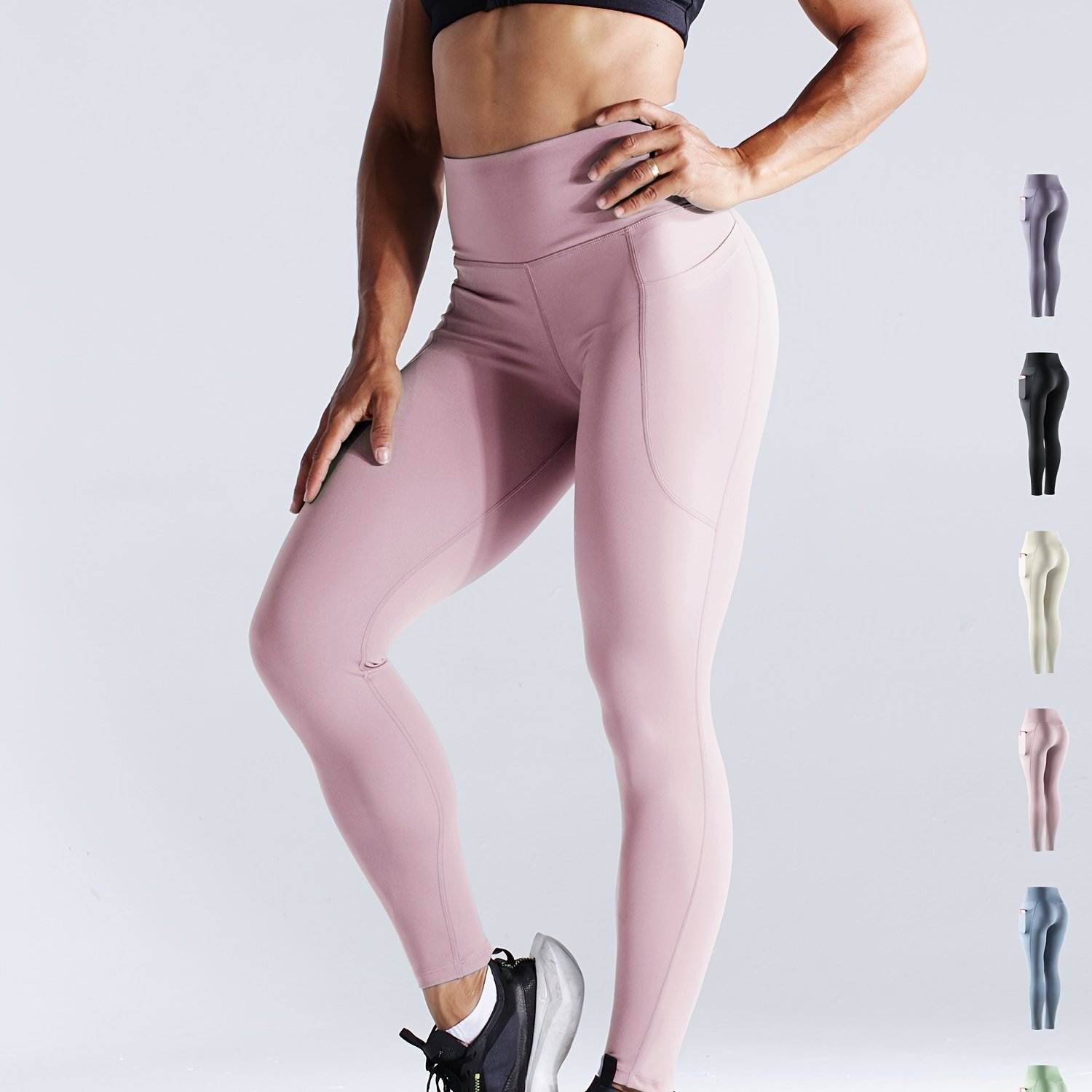 Ptula Alainah Blush Pink leggings, Women's Fashion, Activewear on