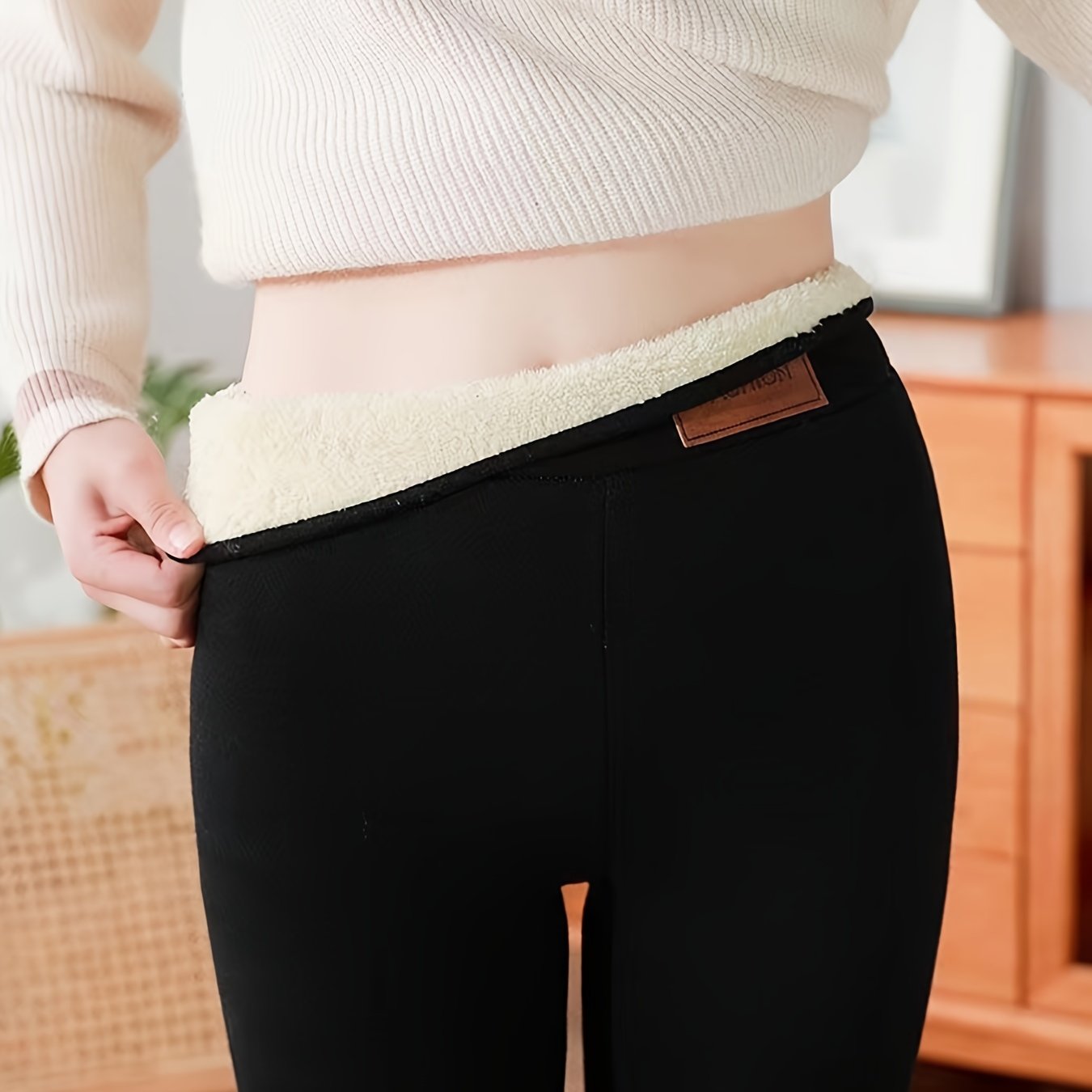 Stay Warm Fit In Style: High Waist Stretchy Leggings Winter - Temu