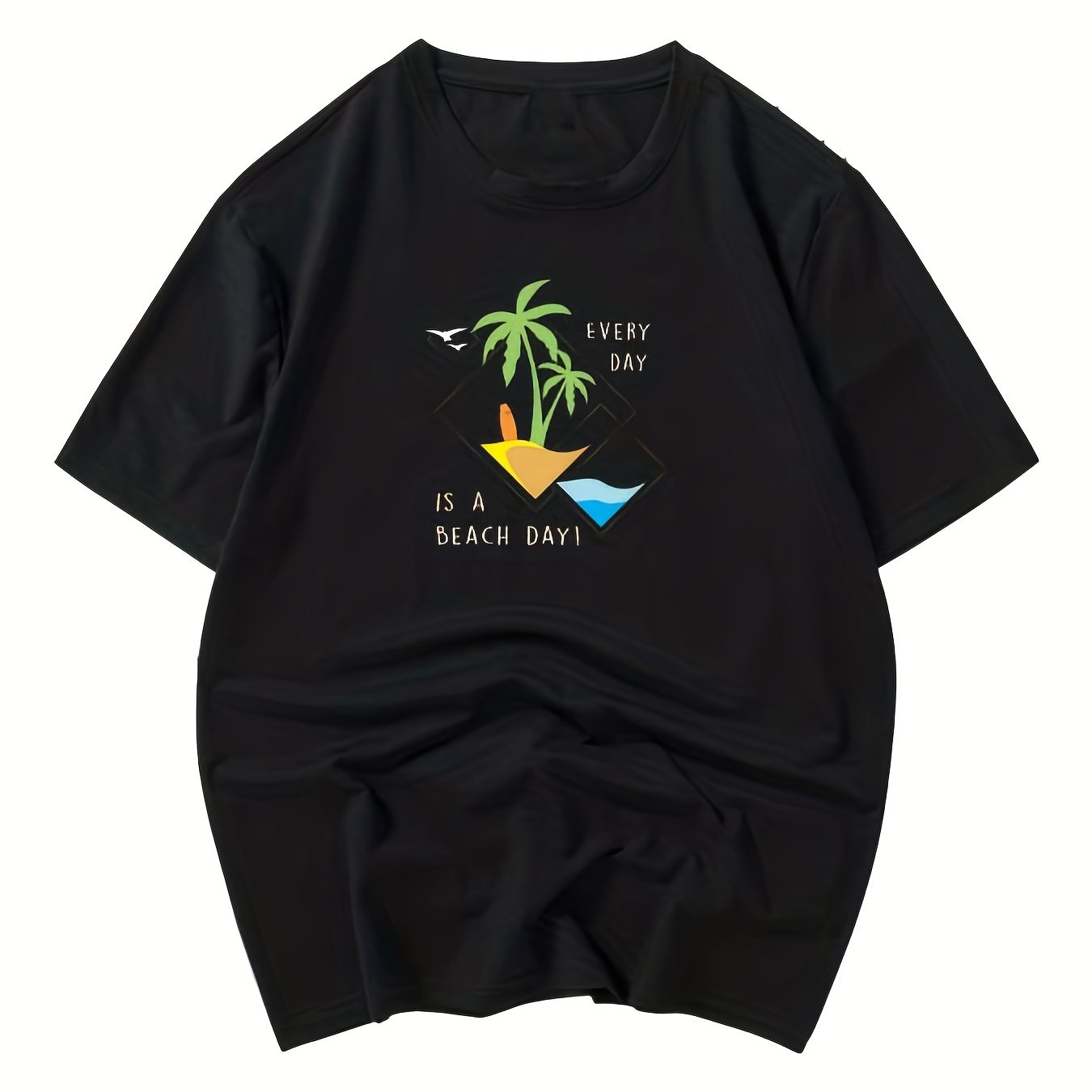 Camiseta De Cuello Redondo Con Diseño Gráfico Para Hombre, Cómoda Y Casual  Para El Verano, Ropa De Hombre Para Vacaciones Diarias En Resorts - Temu  Mexico