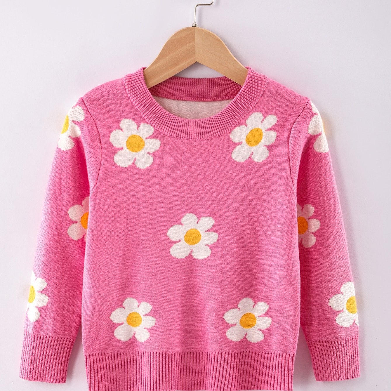 Camiseta de cuello alto de algodón con estampado de flores para niña  AVALANCHE+VALLEE/MULTICO