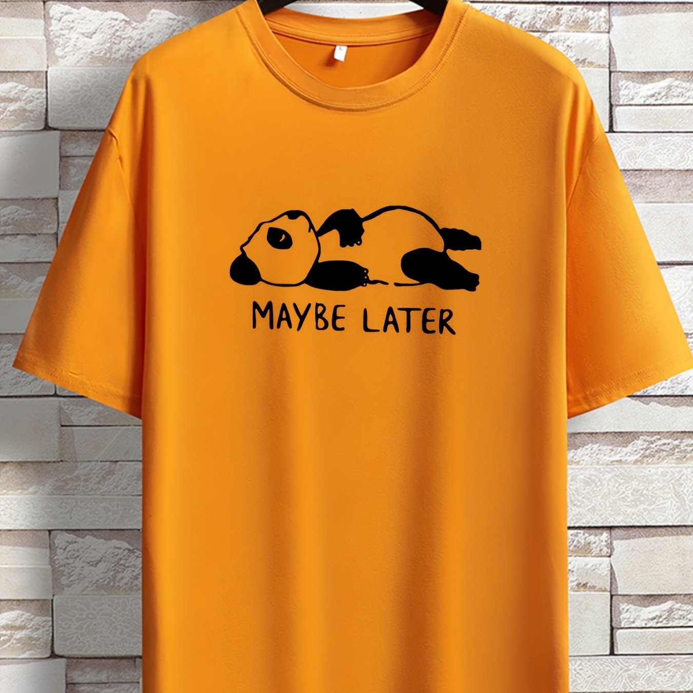 TEMU 2023 Spring And Summer Short-sleeved T-shirt Printed Men's Youth Spring And Summer Round Neck Enlarged And Widened Casual Versatile Top, Plus