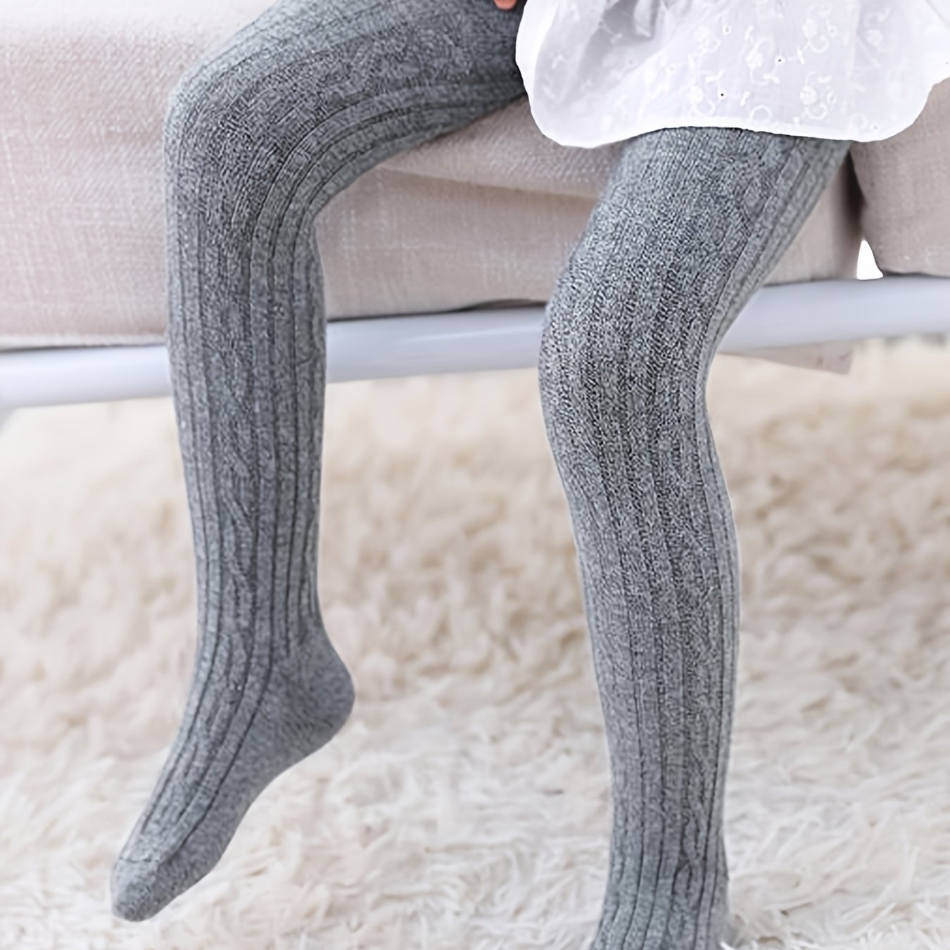 FZM Christmas Kids Baby Girls Tights Toddler Cable Knit Warm Leggings  Seamless Stretchy Stockings Pantyhose Winter Socks