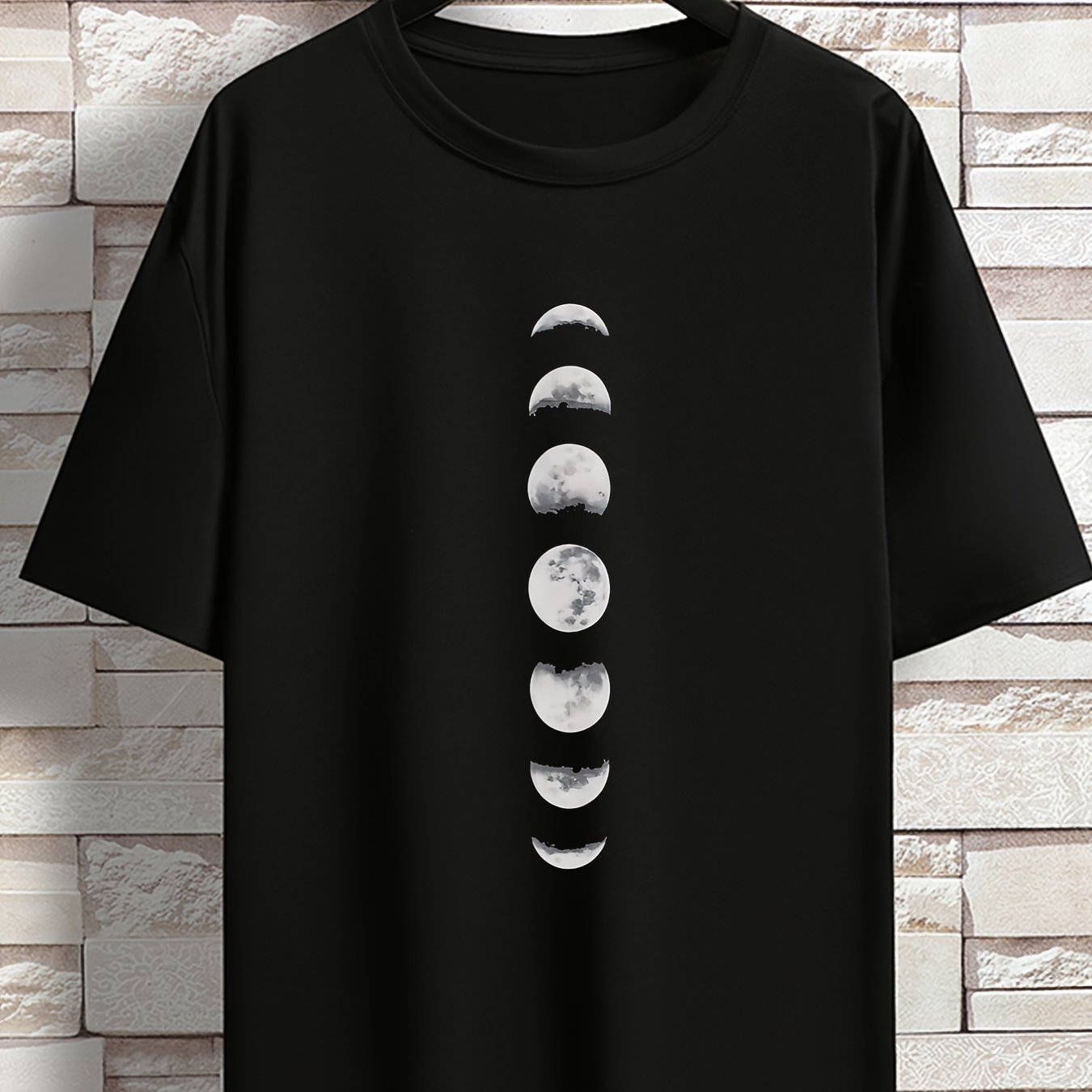 TEMU 2023 Spring Summer Short Sleeved T-shirt Fashion Logo Printed Male Youth Spring Summer Round Neck Enlarged Casual Versatile Top, Plus Size