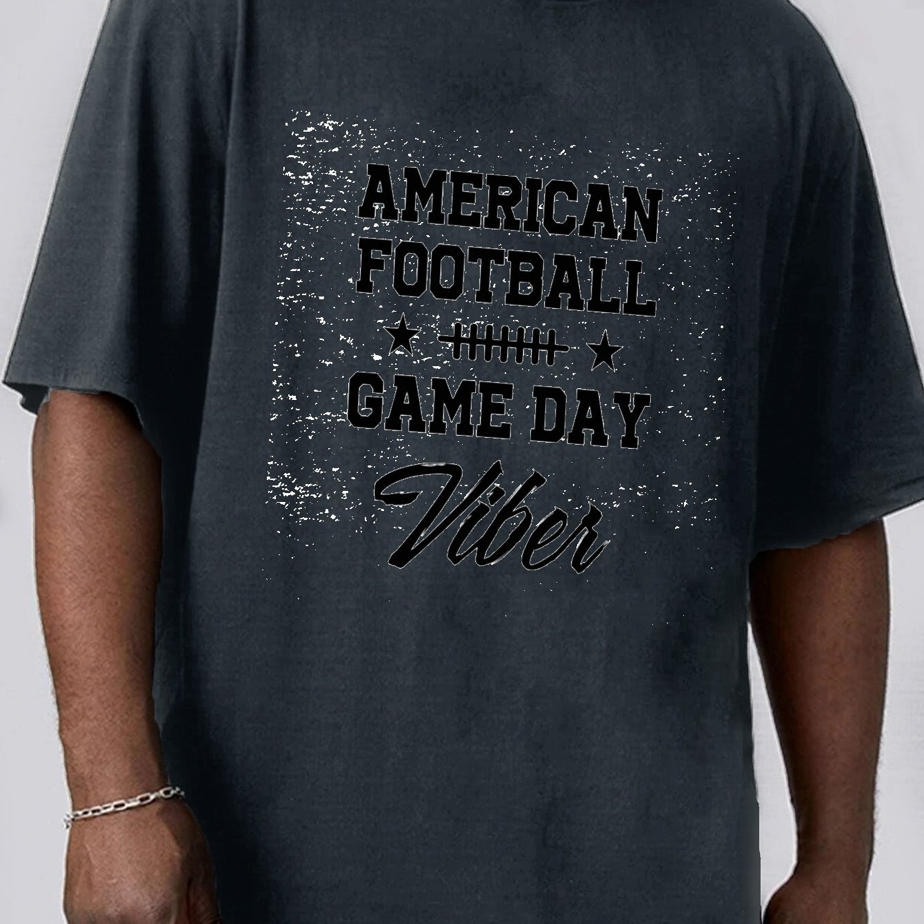 Men's American Football Game Day Graphic Print Casual Trendy Comfortable  Crew Neck Short Sleeve T-shirts, Summer Oversized Loose Tees Plus Size -  Temu
