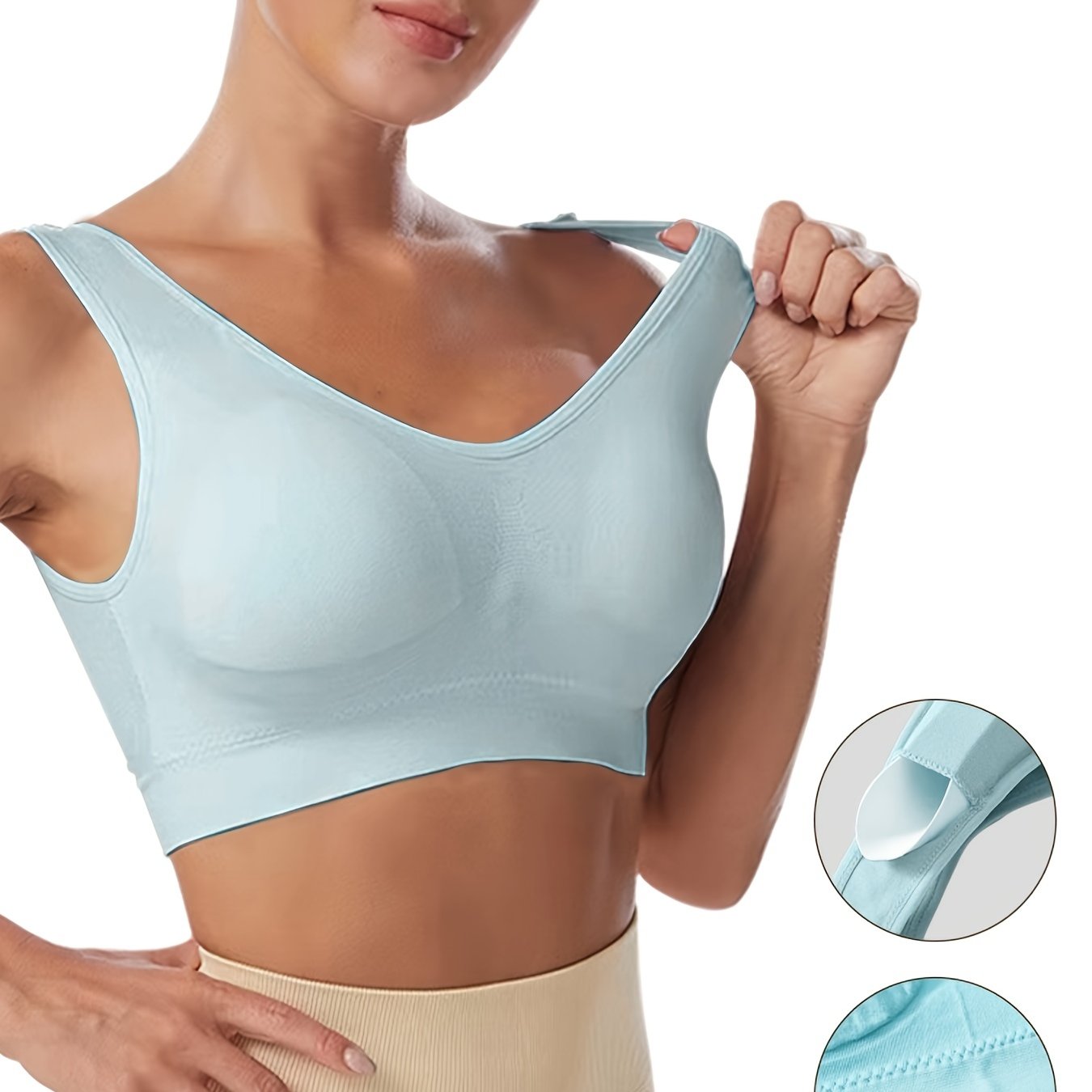 Seamless Sports Tank Bras Breathable Soft No Underwire - Temu Canada