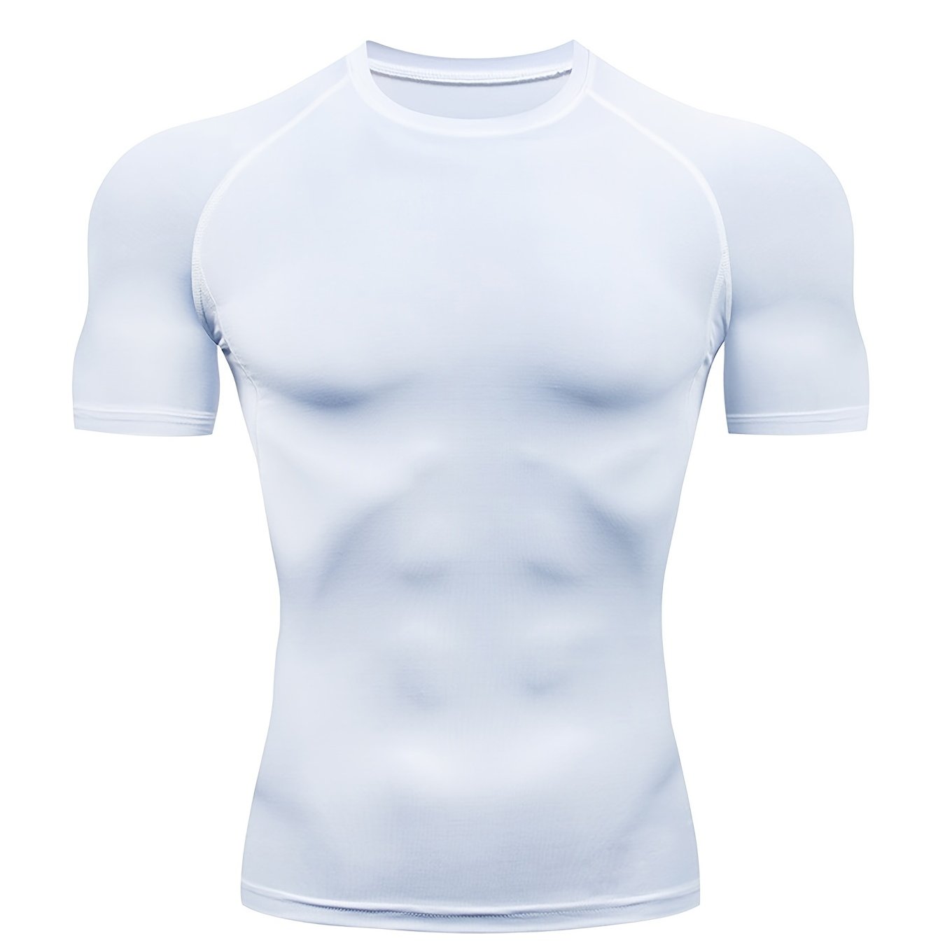 TEMU Camiseta Elástica De Manga Corta De Secado Rápido Para Hombre, Remera Transpirable De Alta Elasticidad Para Entrenamiento Al Aire Libre