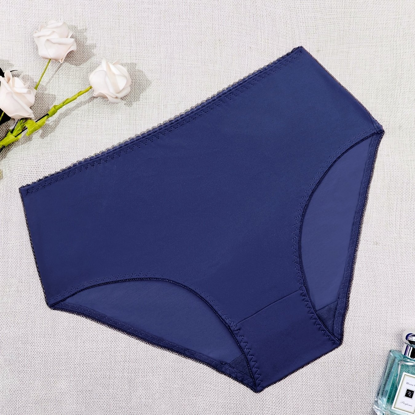 Plus Size Solid Color Seamless Panties Women's Plus Slight - Temu Canada