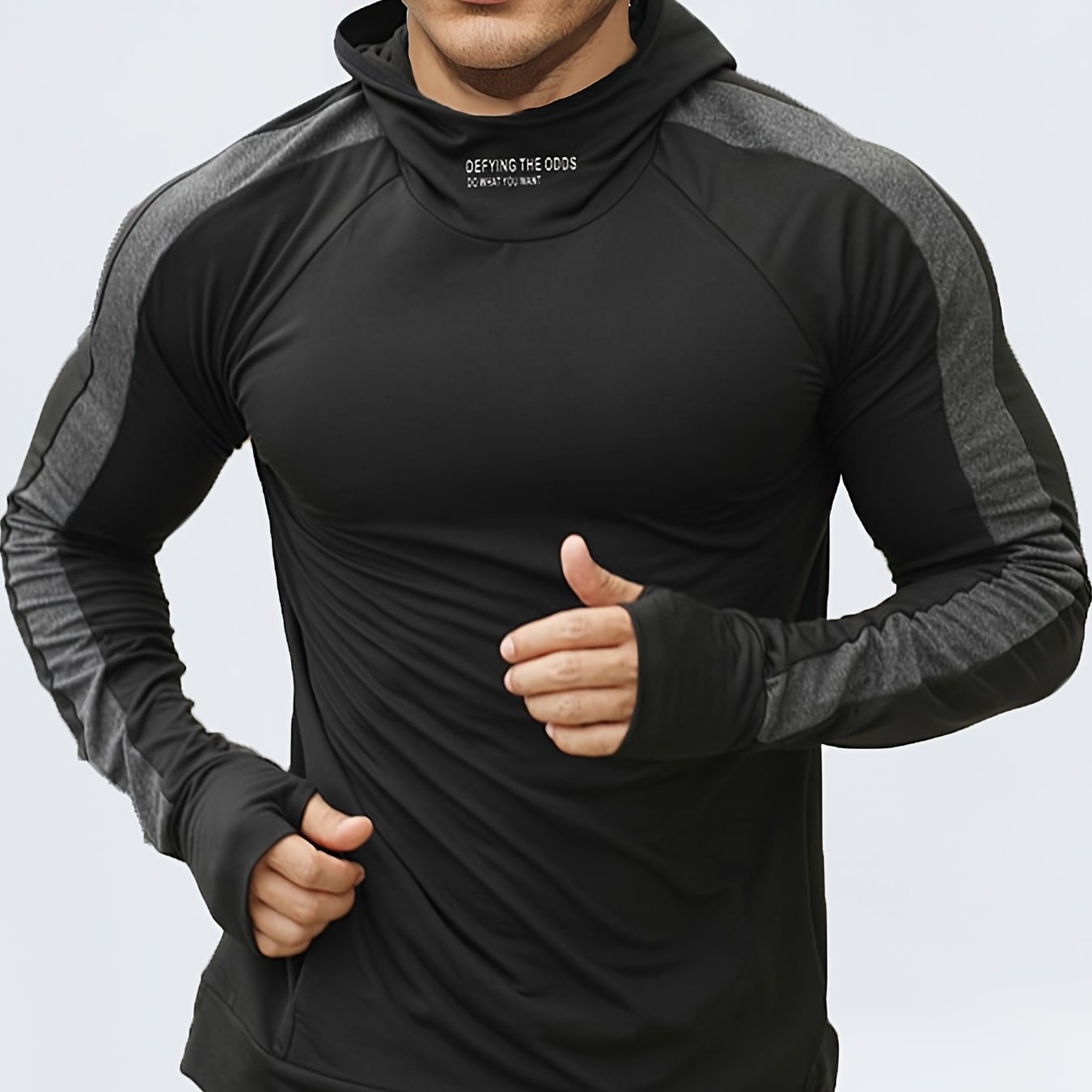 TEMU Sudadera Con Capucha Deportiva Para Hombre, Para Deportes De Carrera, Sudadera Ligera Con Capucha De Secado Rápido