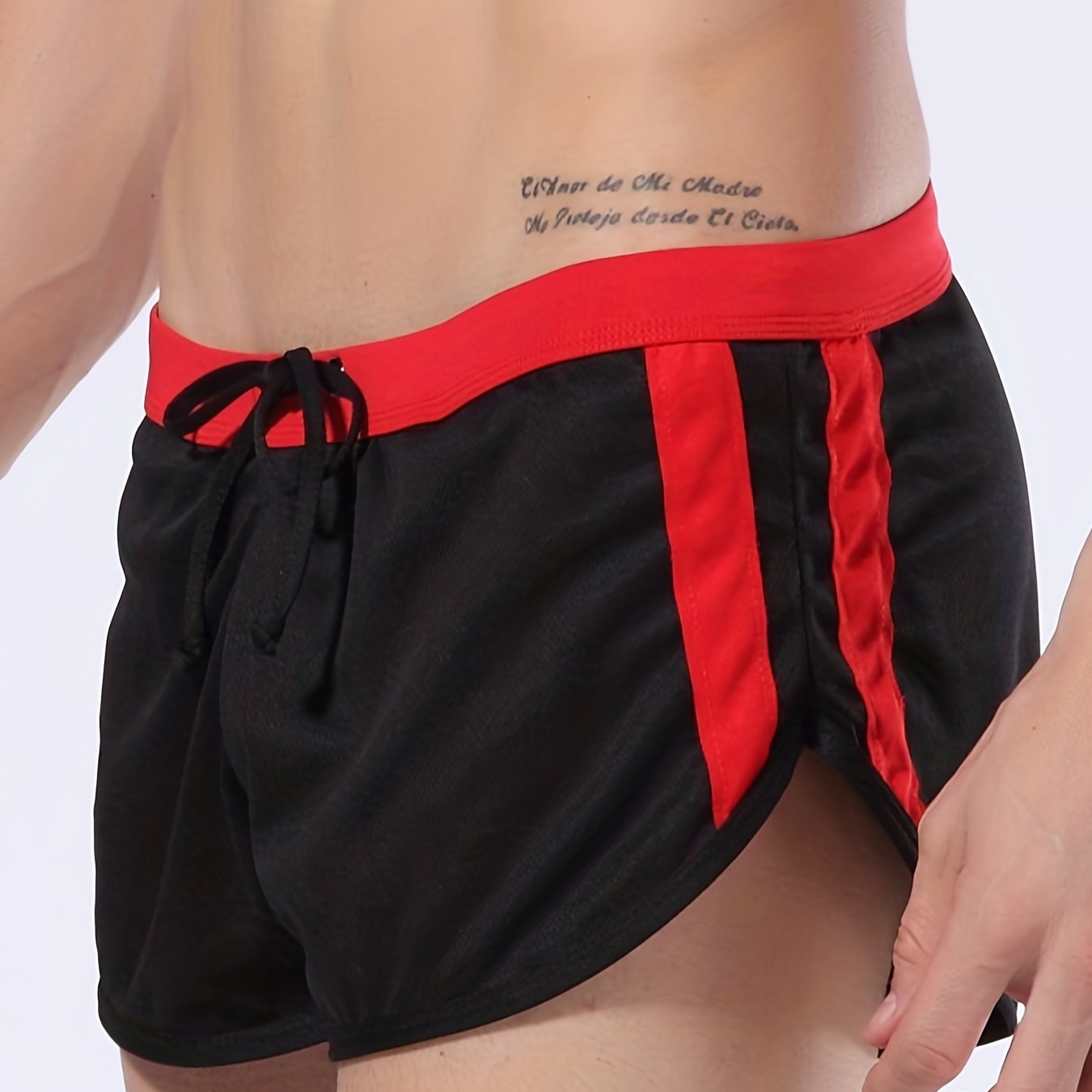 Image of 1 Pair Of Men's Casual Sports Shorts, Quick-drying, Non-see-through, Thin, Breathable, Loose-fitting A-line Shorts For Home, Underwear, Beach, And Swimming
