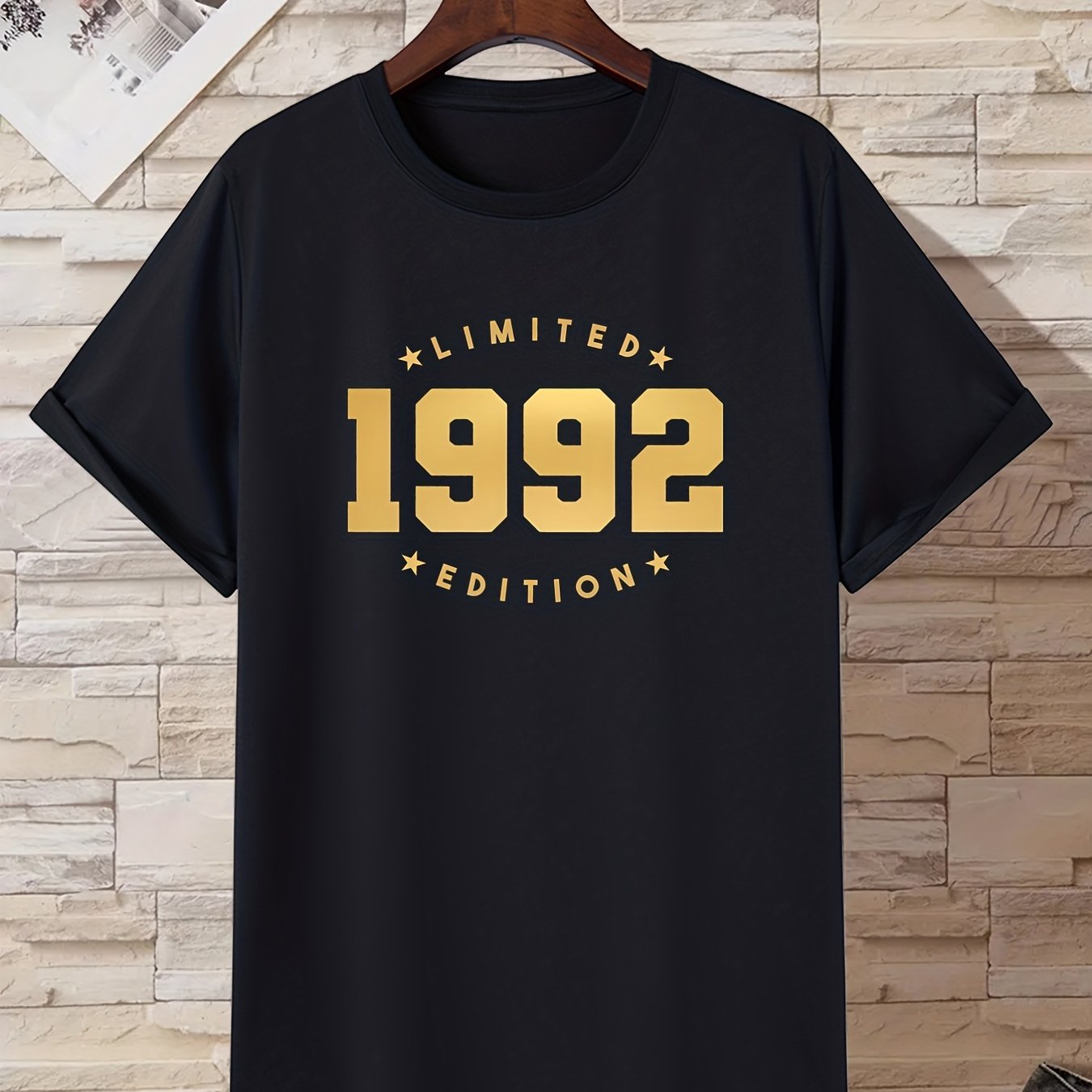 TEMU Summer Men's Fashion Trendy Printed Pattern Loose Short Sleeve T-shirt