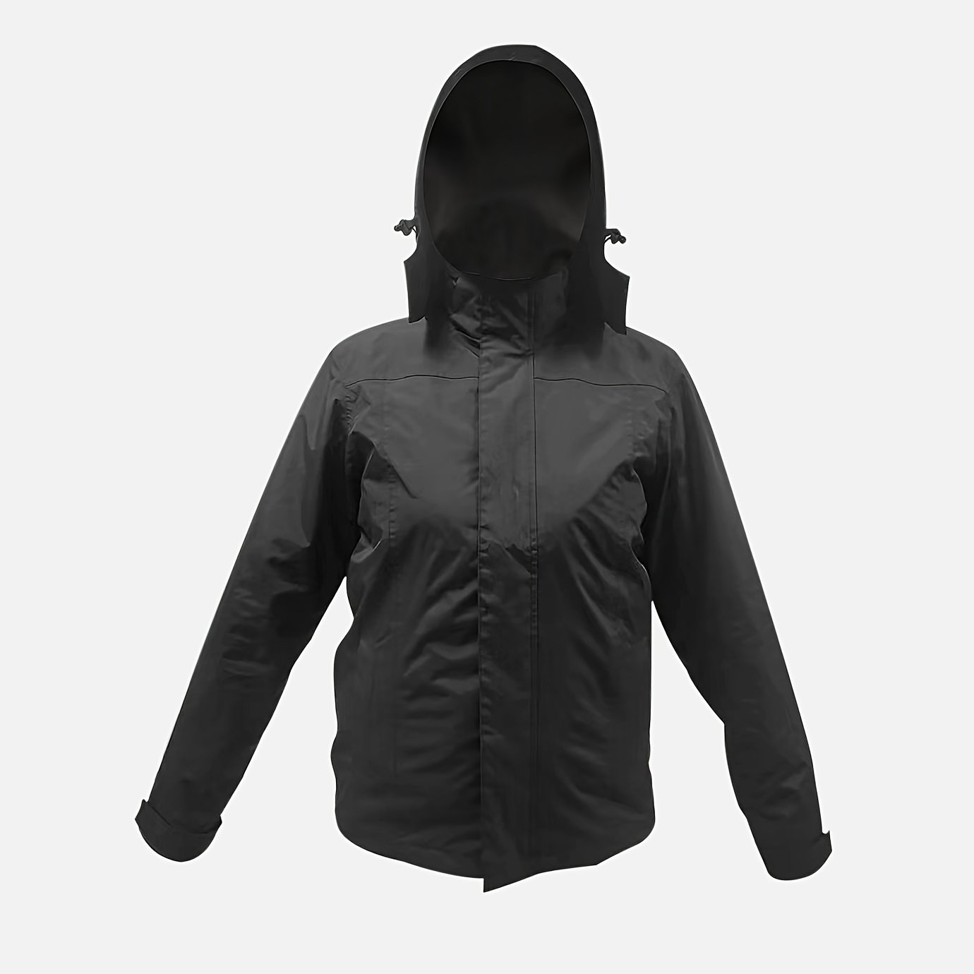 Women's 3 In 1 Ski Jacket Black Hard Shell Thermal Hooded Jacket