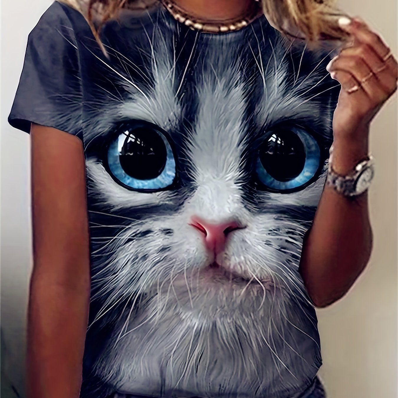 Cat face cheap t shirt