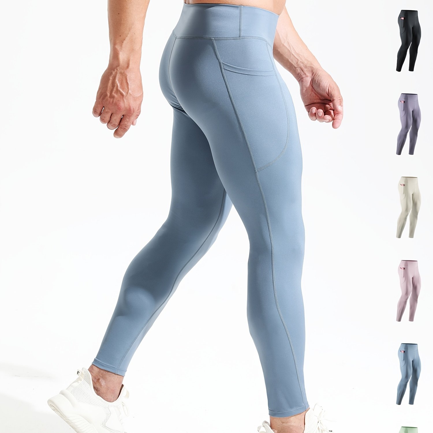 Aerial Blue Compression 3/4 tights / leggings – timur-test-store