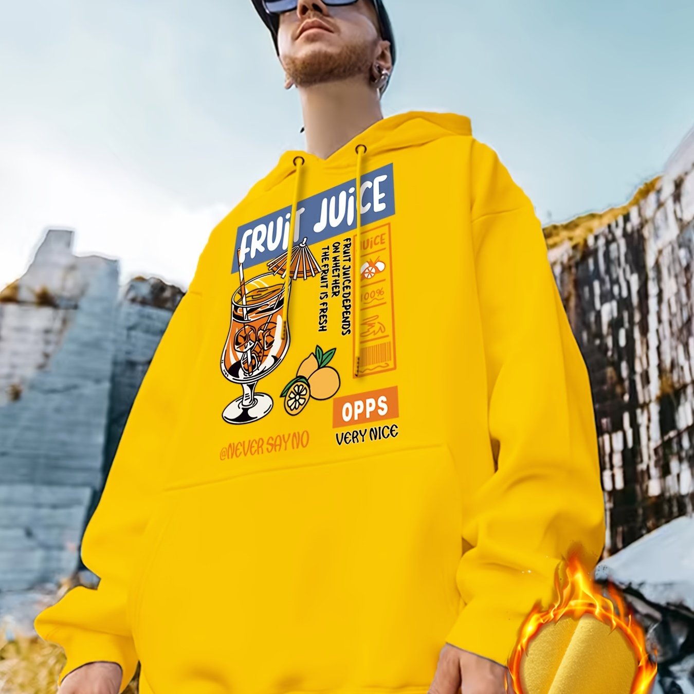 Fruit of the loom yellow online hoodie