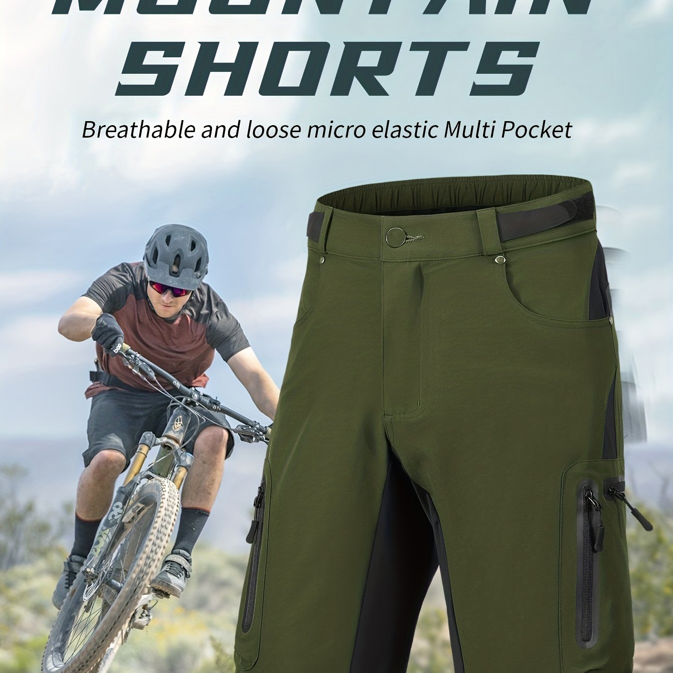 Men's Hiking Cargo Shorts Lightweight Quick Dry Stretch Mtb - Temu