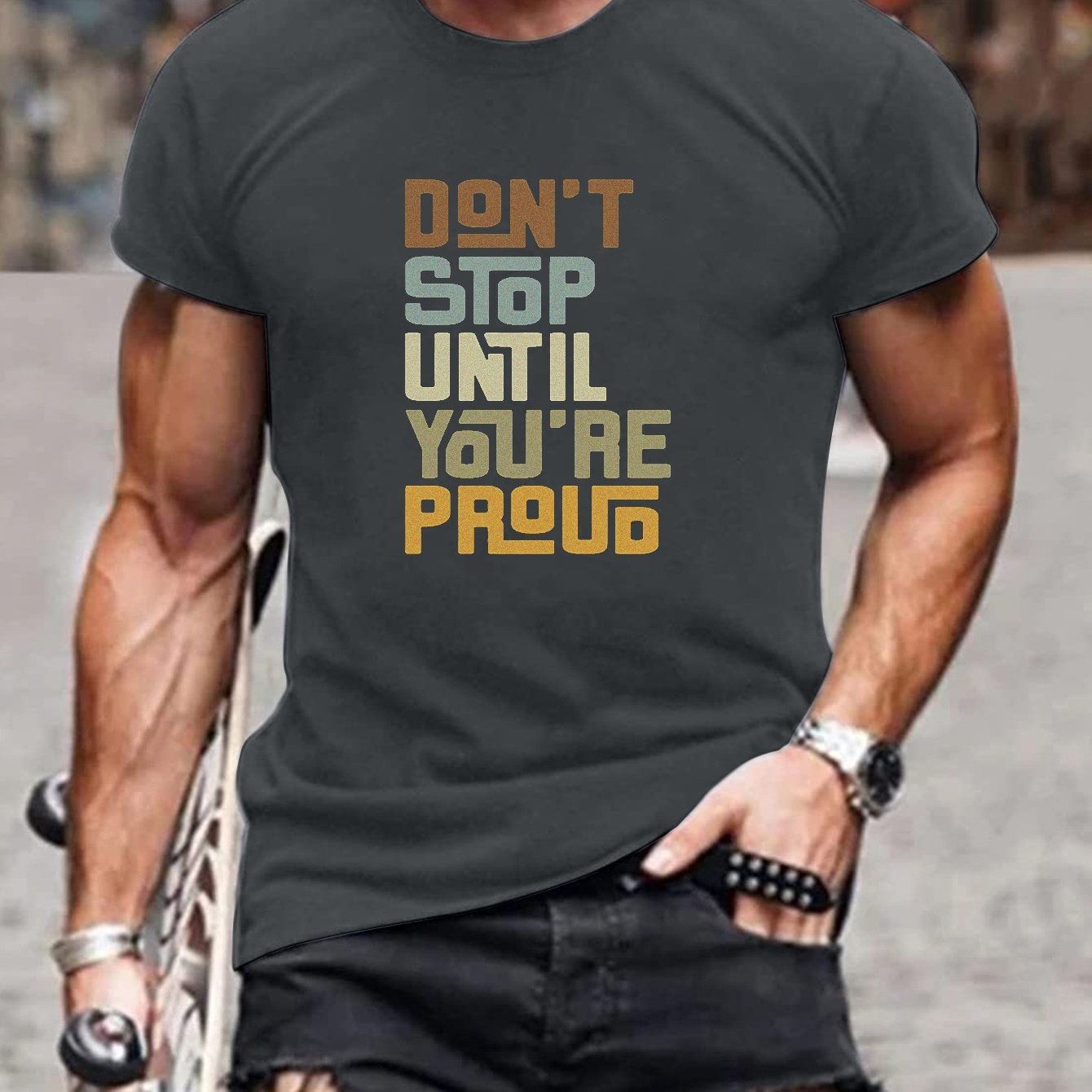 Plus size men s casual graphic tees for summer letter print oversized t