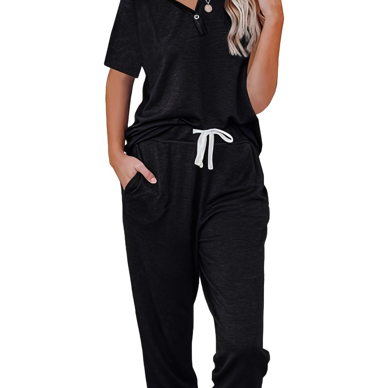 Custom Logo Casual 2 Piece Short Sleeve T Shirt and Jogger Pants Set Women  Two Piece Pant and Shirt Set - China Women's T Shirt and Quick Dry price