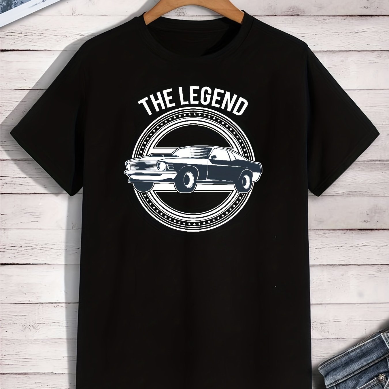 Plus Size Men s Trendy Legend Car Graphic T Shirt Comfy Elastic Tees plus-size-men-s-trendy-legend-car-graphic-t-shirt-comfy-elastic-tees