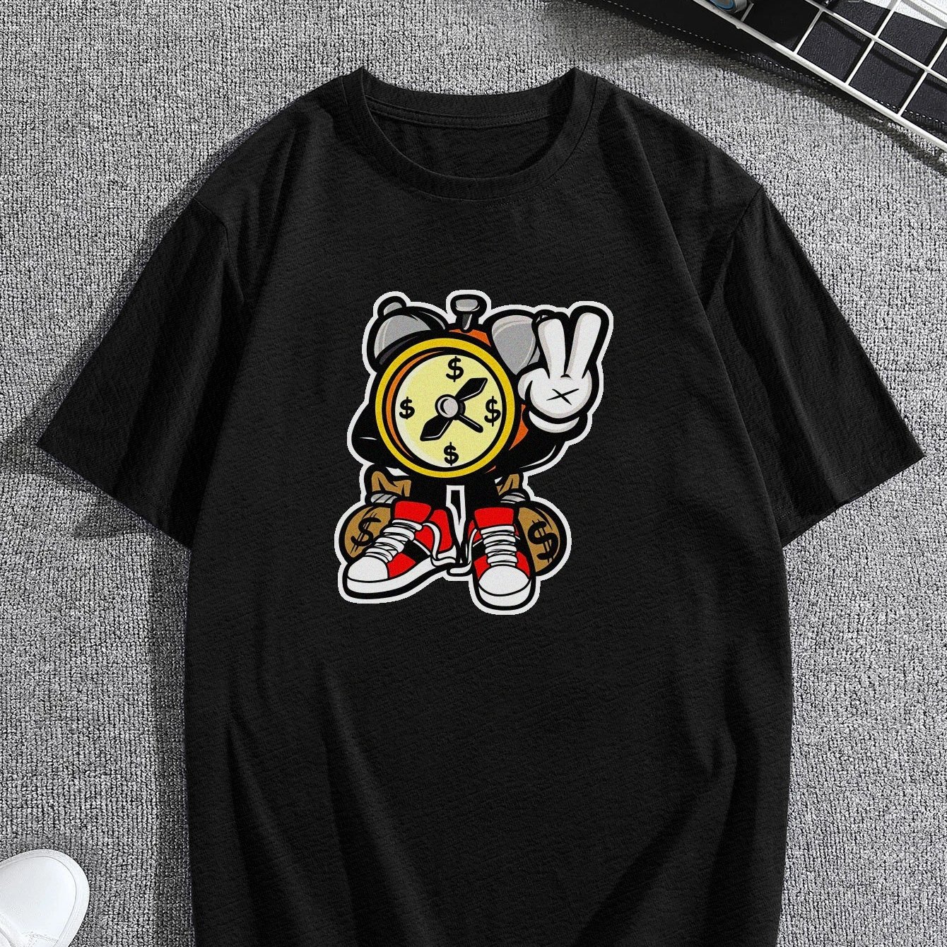 Plus size men s trendy snaekerhead graphic t shirt comfy elastic tees
