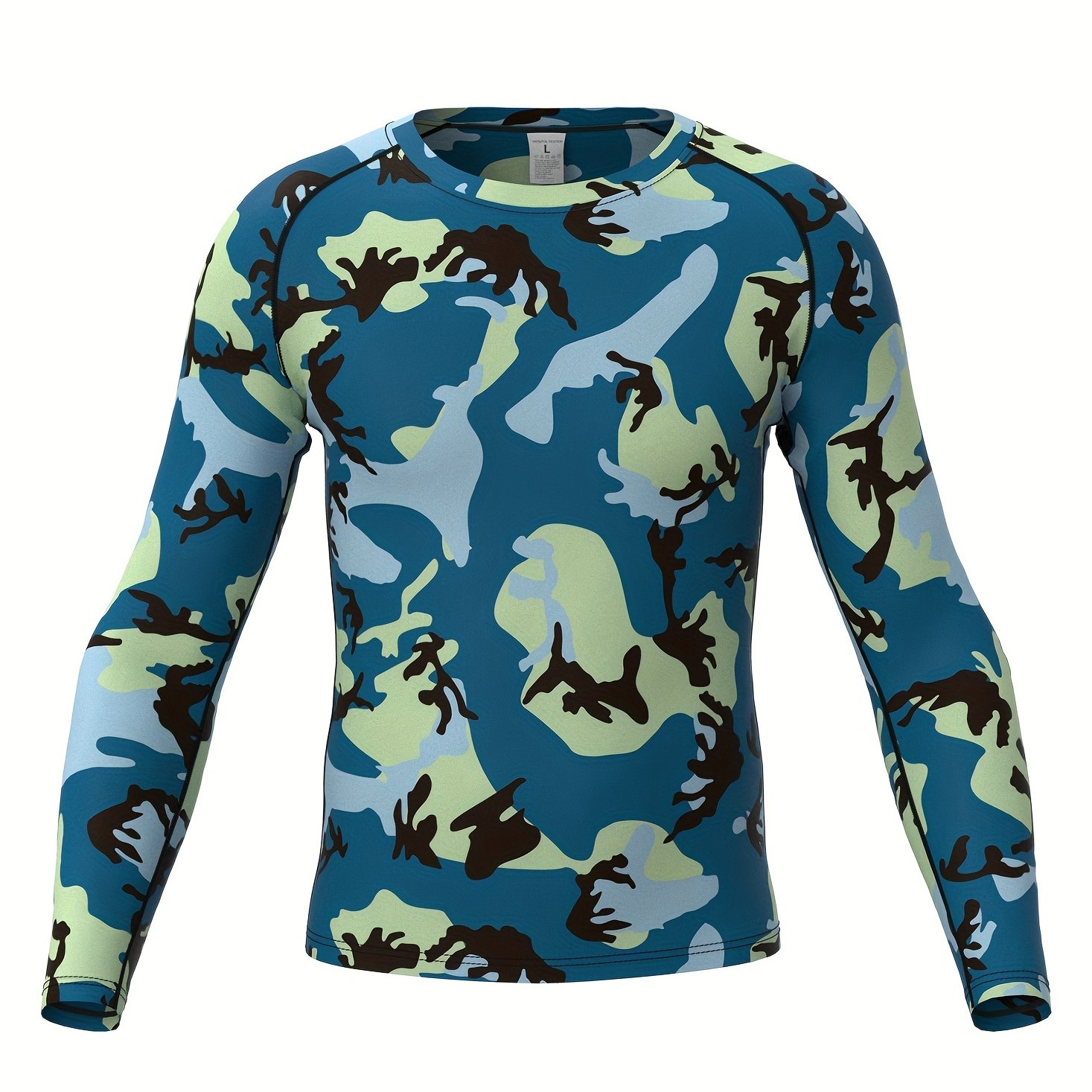 Men's Camouflage Compression T shirt Quick Drying Moisture - Temu