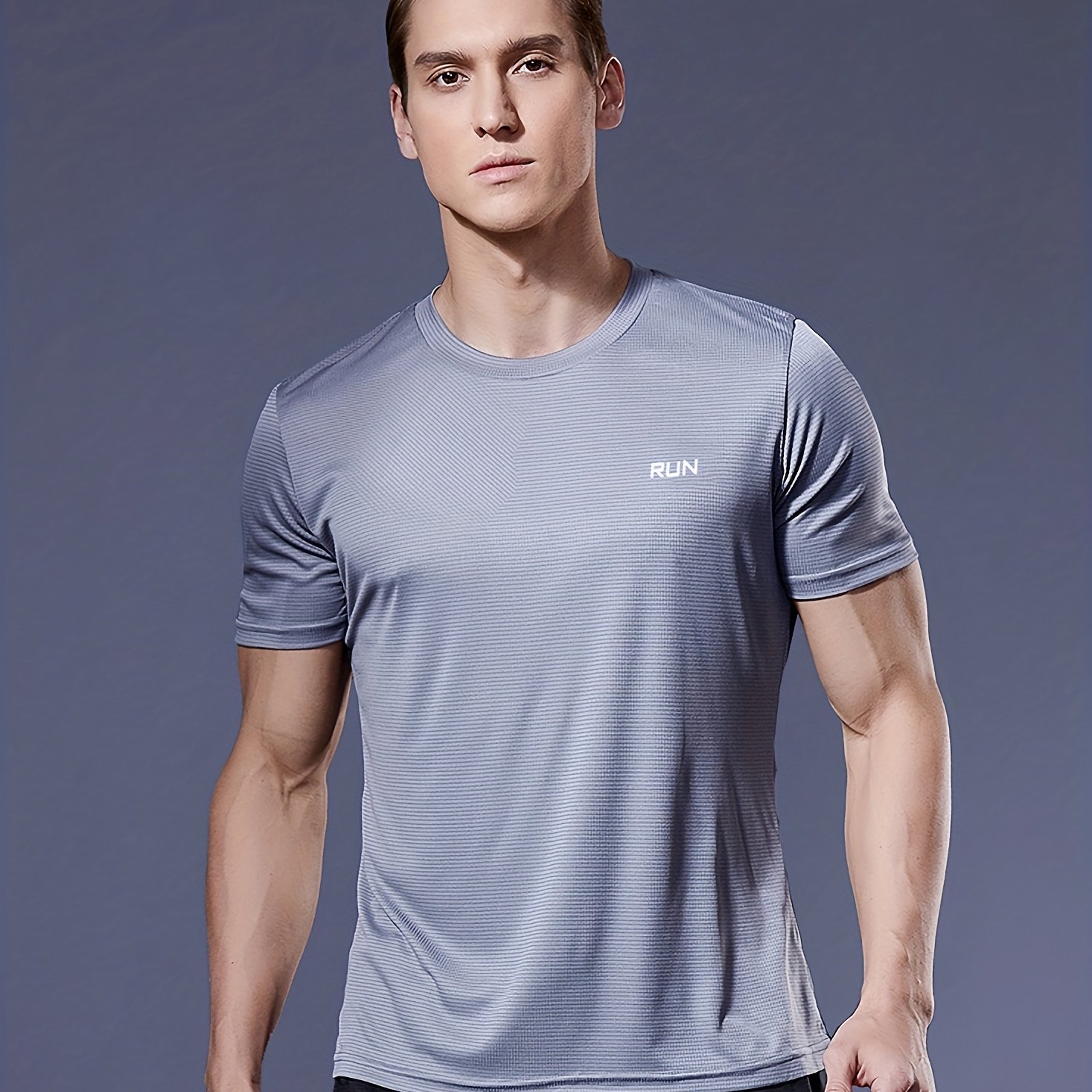 Men'-thin Sports Short-sleeve Lightweight , Performance Breathable Quick-dry Crew Neck T-shirt For Running, Gym, And Workouts
