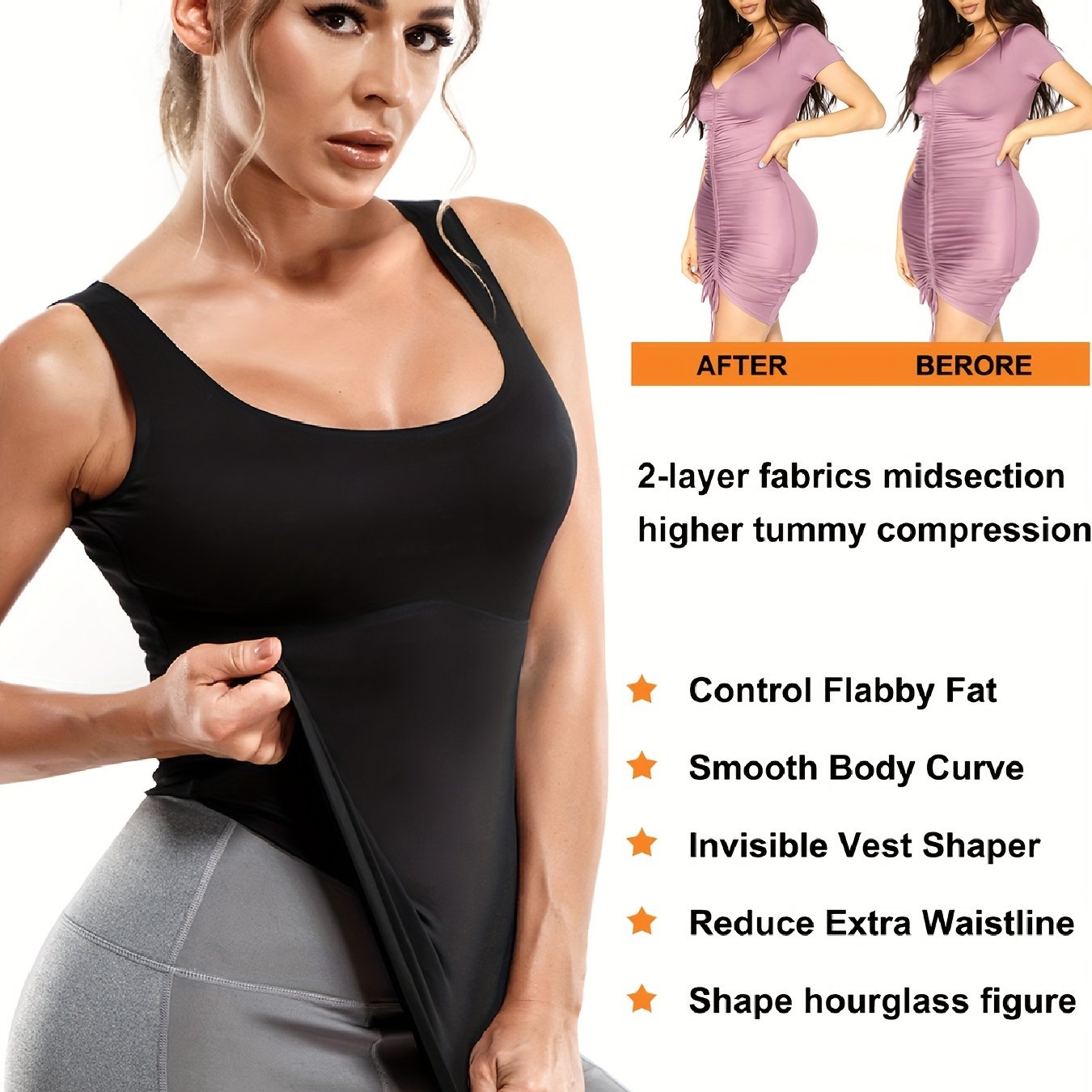 Scarboro Seamless Shaping Vest Comfy Tummy Control - Temu