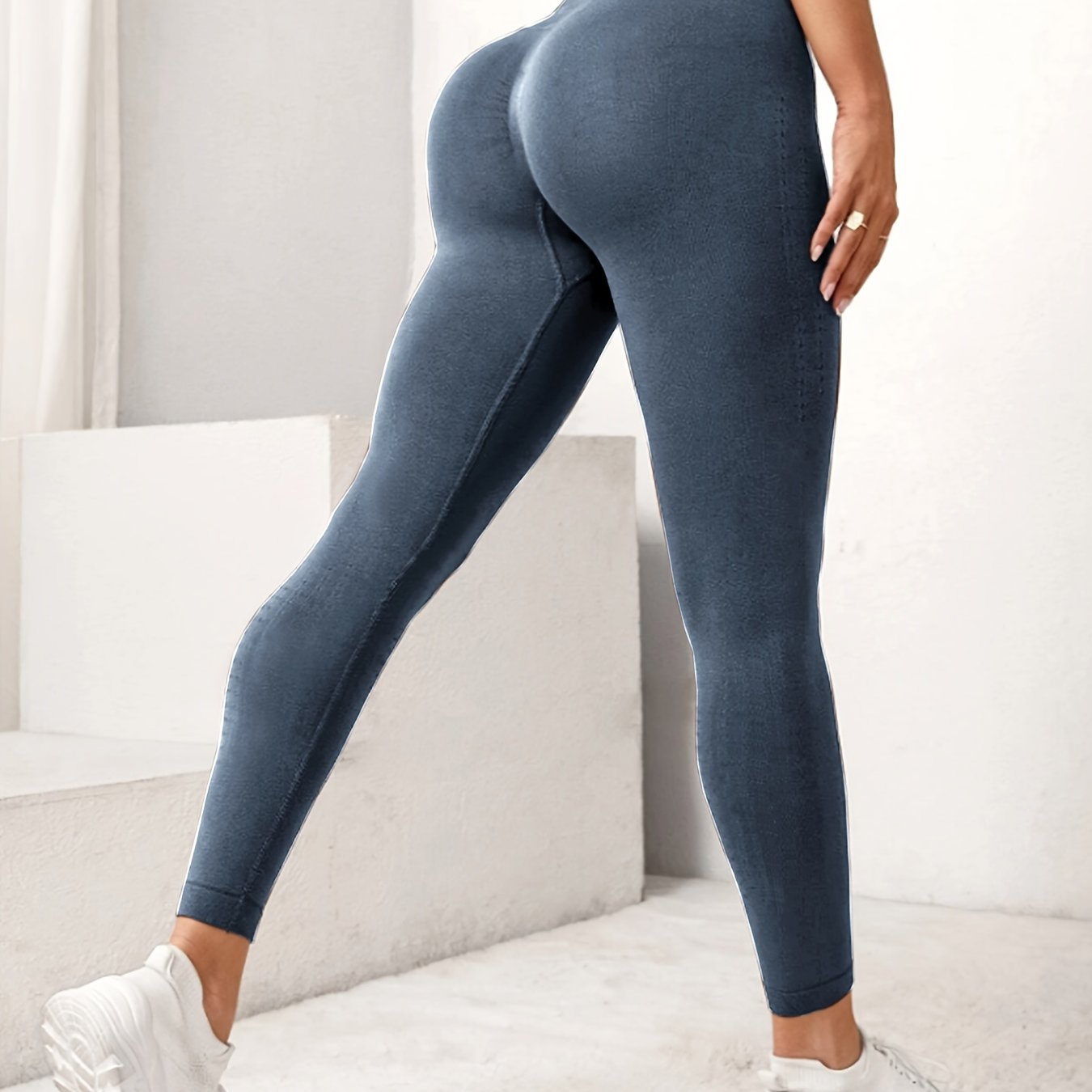 Solid Color High Stretch Butt Lifting Workout Leggings Women - Temu