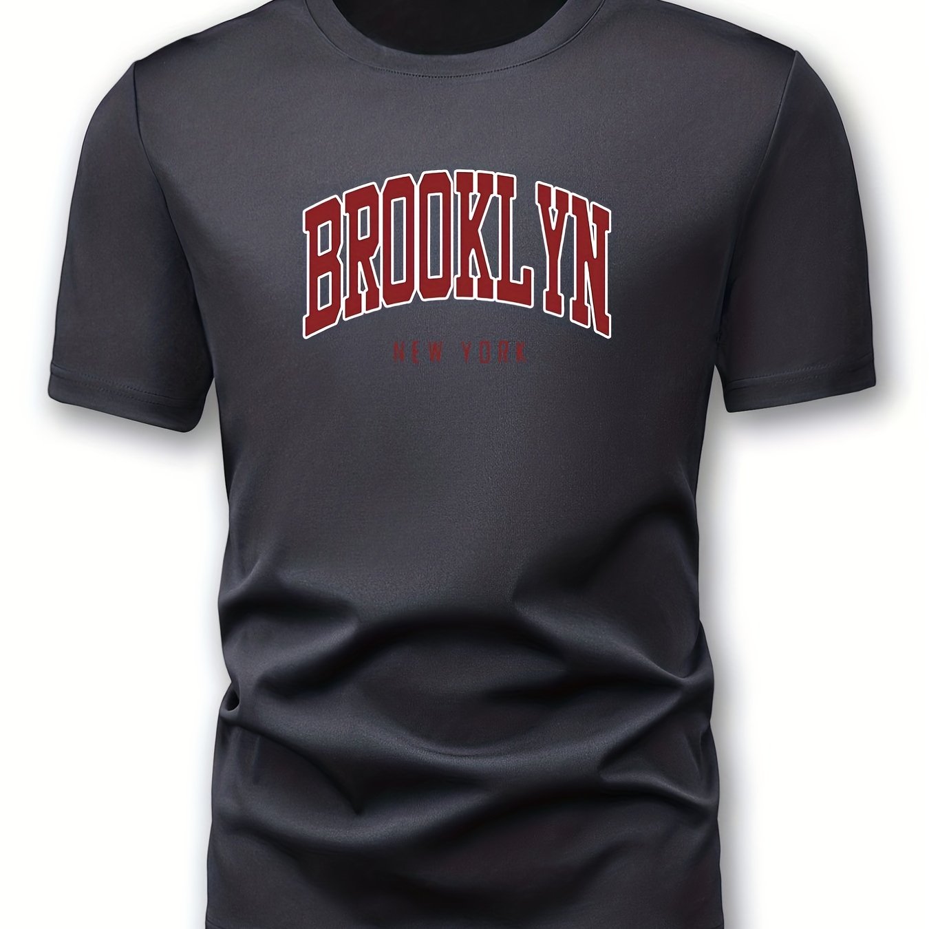 Men's Short Sleeve Alphabets Print T Shirt Trendy Casual Versatile ...