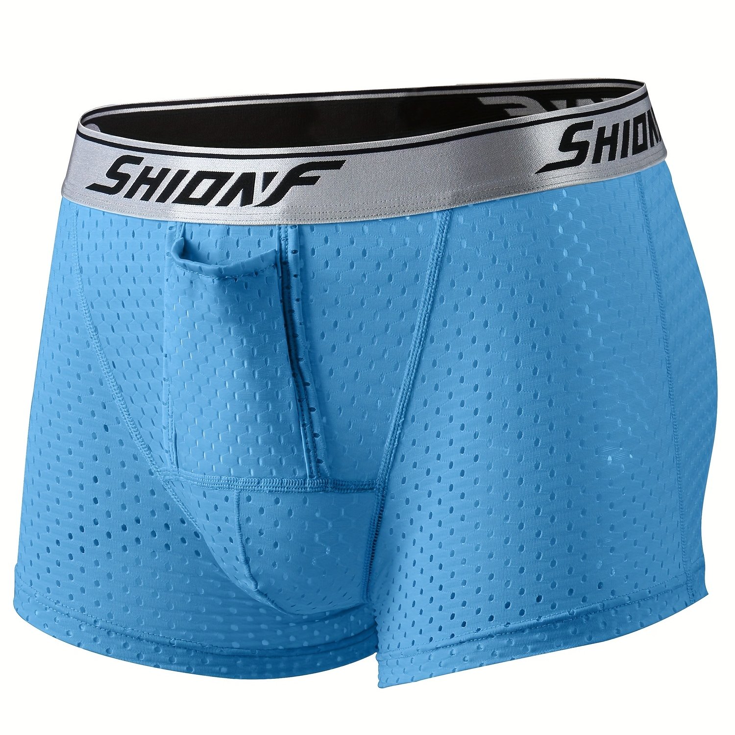 1116#sky Blue Men's Separate Upright Flat Briefs