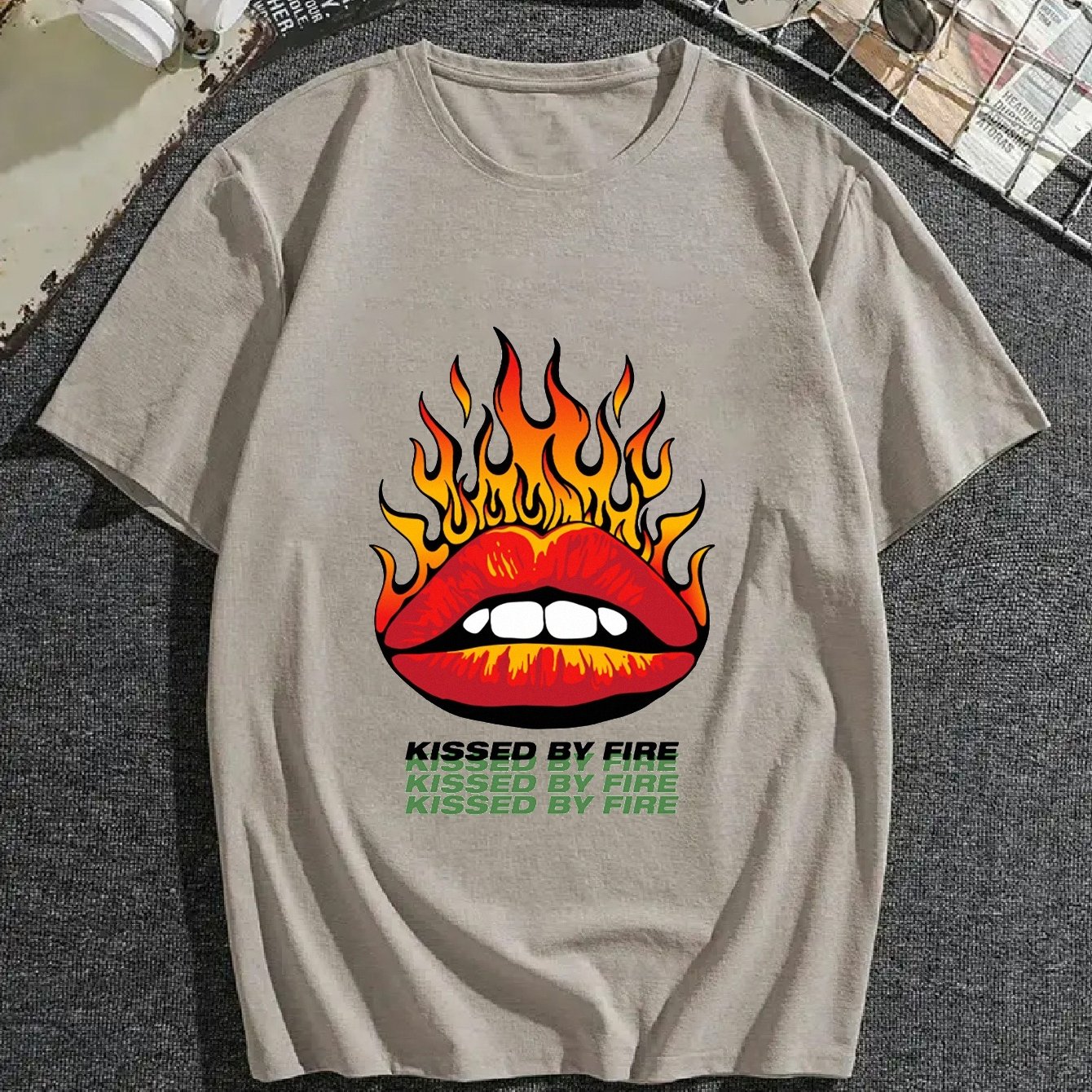 kissed by fire t shirt