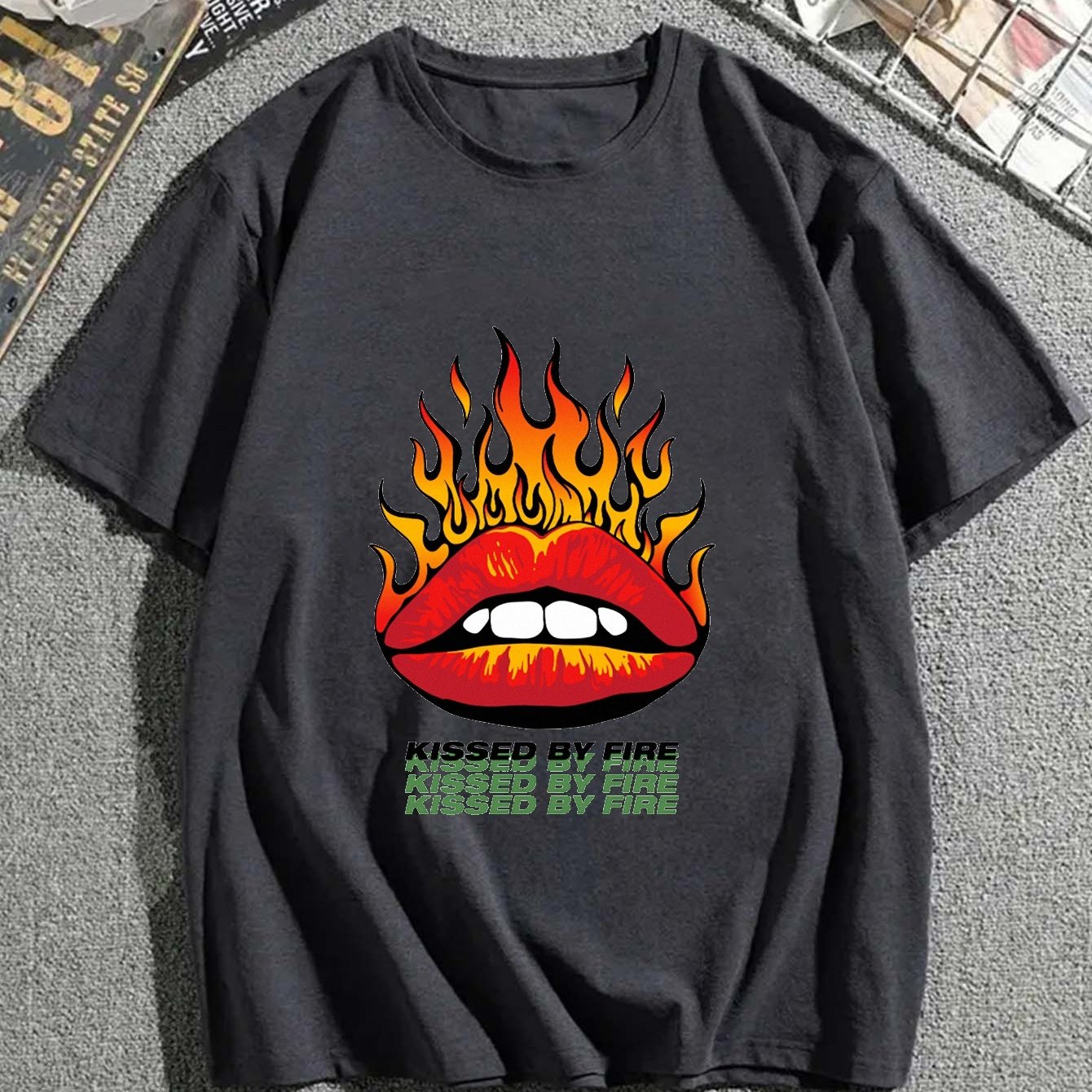 kissed by fire t shirt