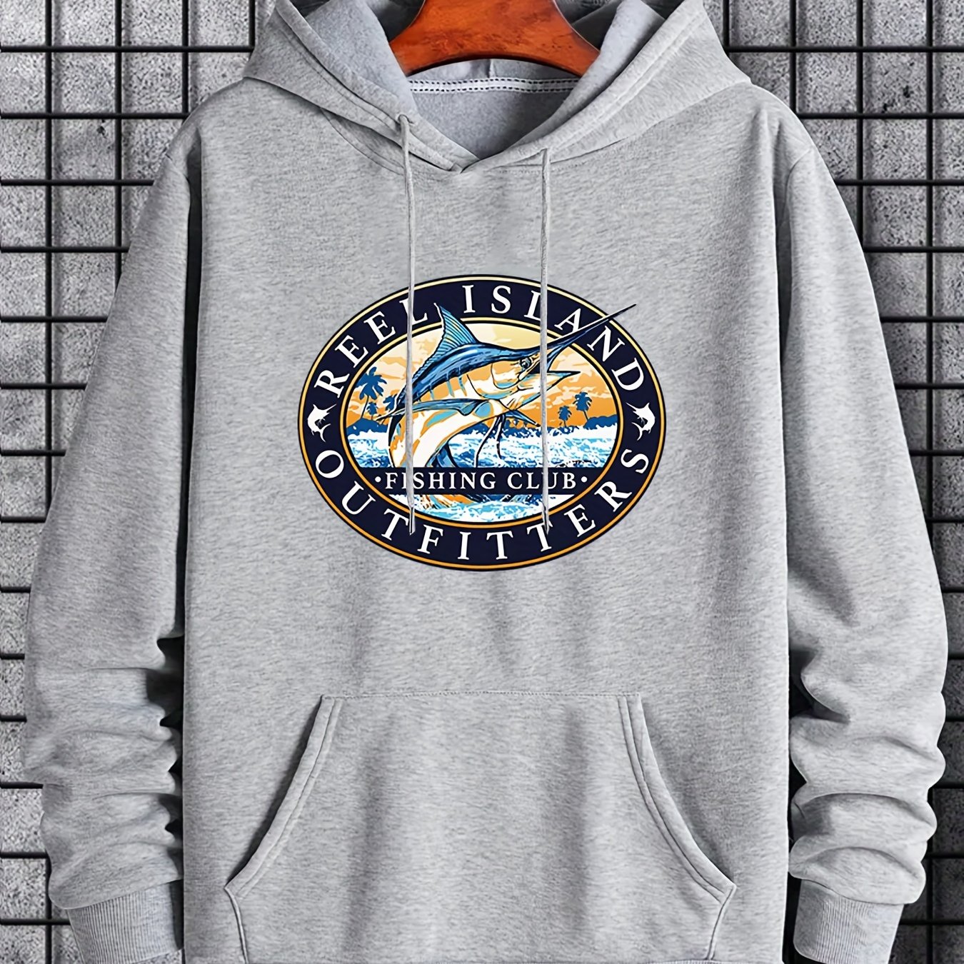 Men's Casual fishing Club Graphic Print Hoodies Drawstring - Temu Canada