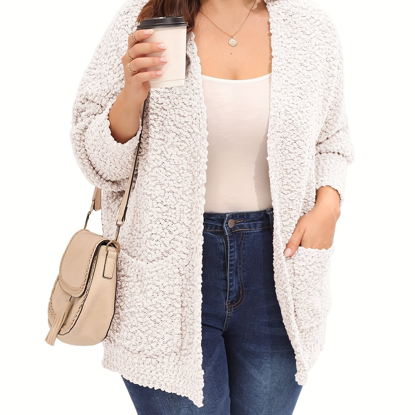 Plus size sale sherpa cardigan