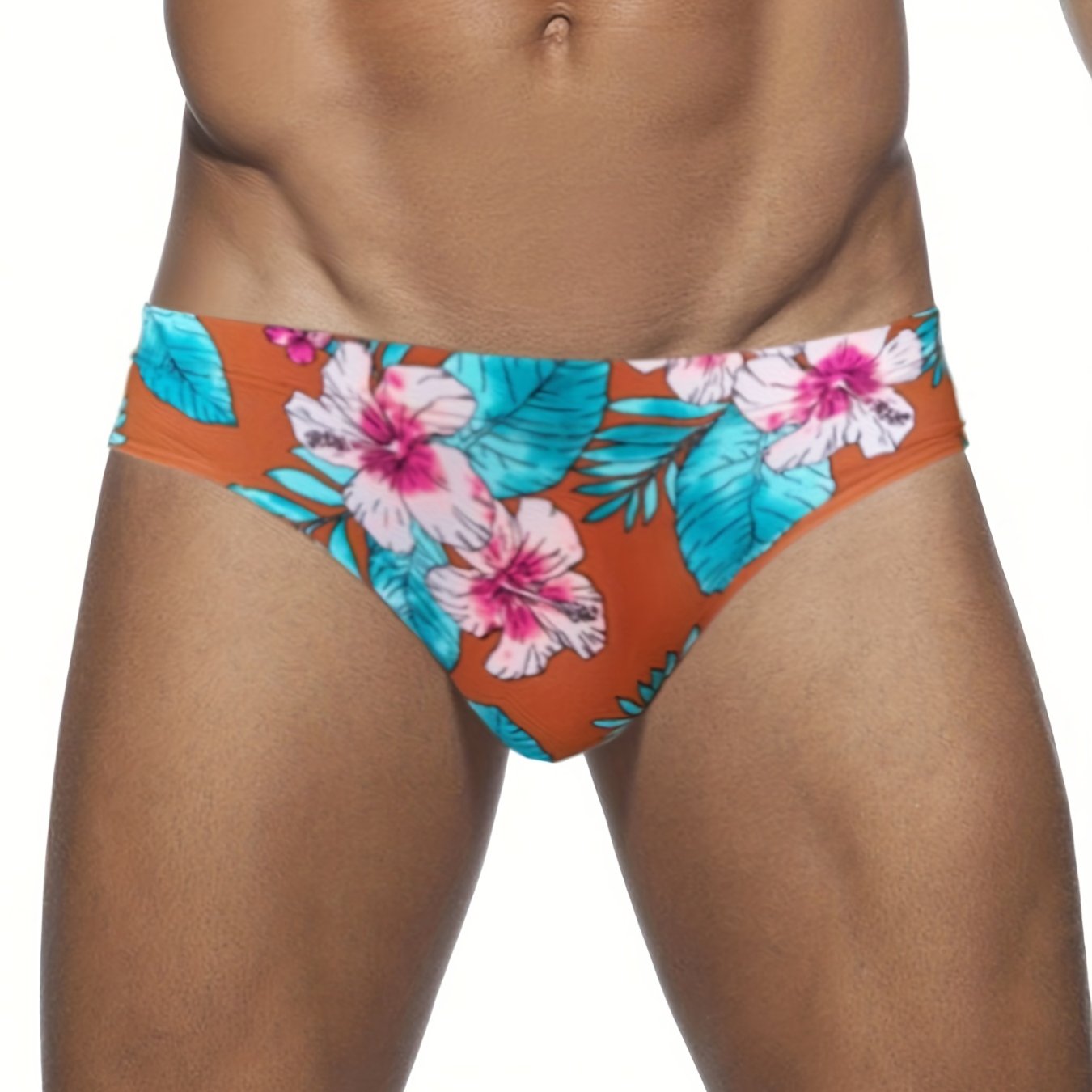Shop All-Over Floral Print Microfibre Swim Bikini Briefs Online