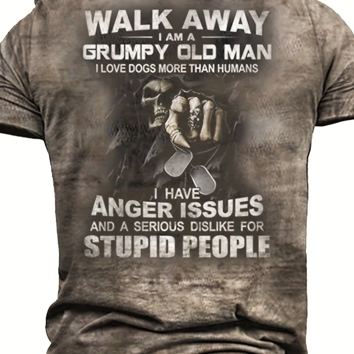 Men's T Shirt Tee Graphic Tee Funny T Shirts Slogan T Shirts Skull Letter Graphic Prints Crew Neck Brown 3d Print Outdoor Clothing Apparel Vintage Sports Designer