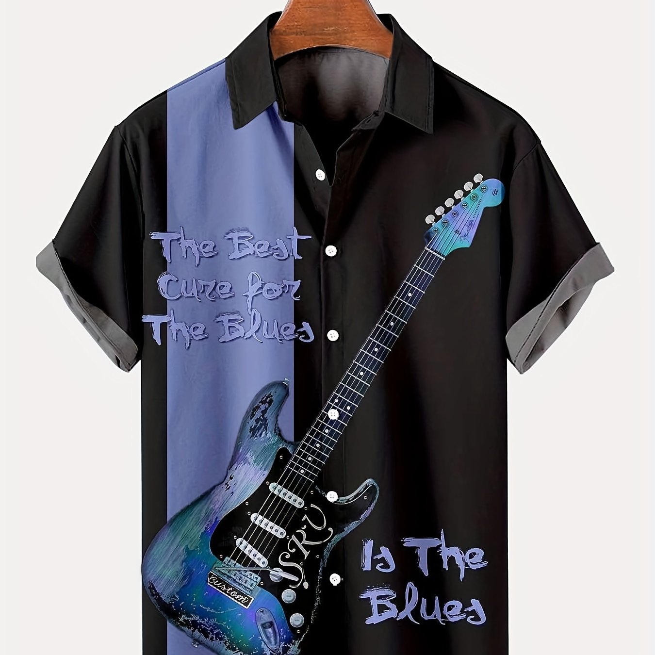 Music guitar note musical instrument print casual cool shirt comfy
