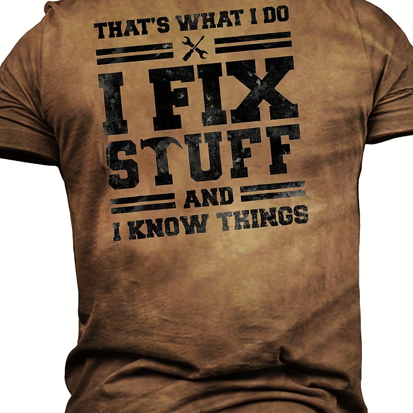 E-shop Herren Unisex T-Shirt Slogan T-Shirts Grafik Letter Rundhalsausschnitt Khaki 3D Print Outdoor Street Kurzarm Print Kleidung Bekleidung Vintage